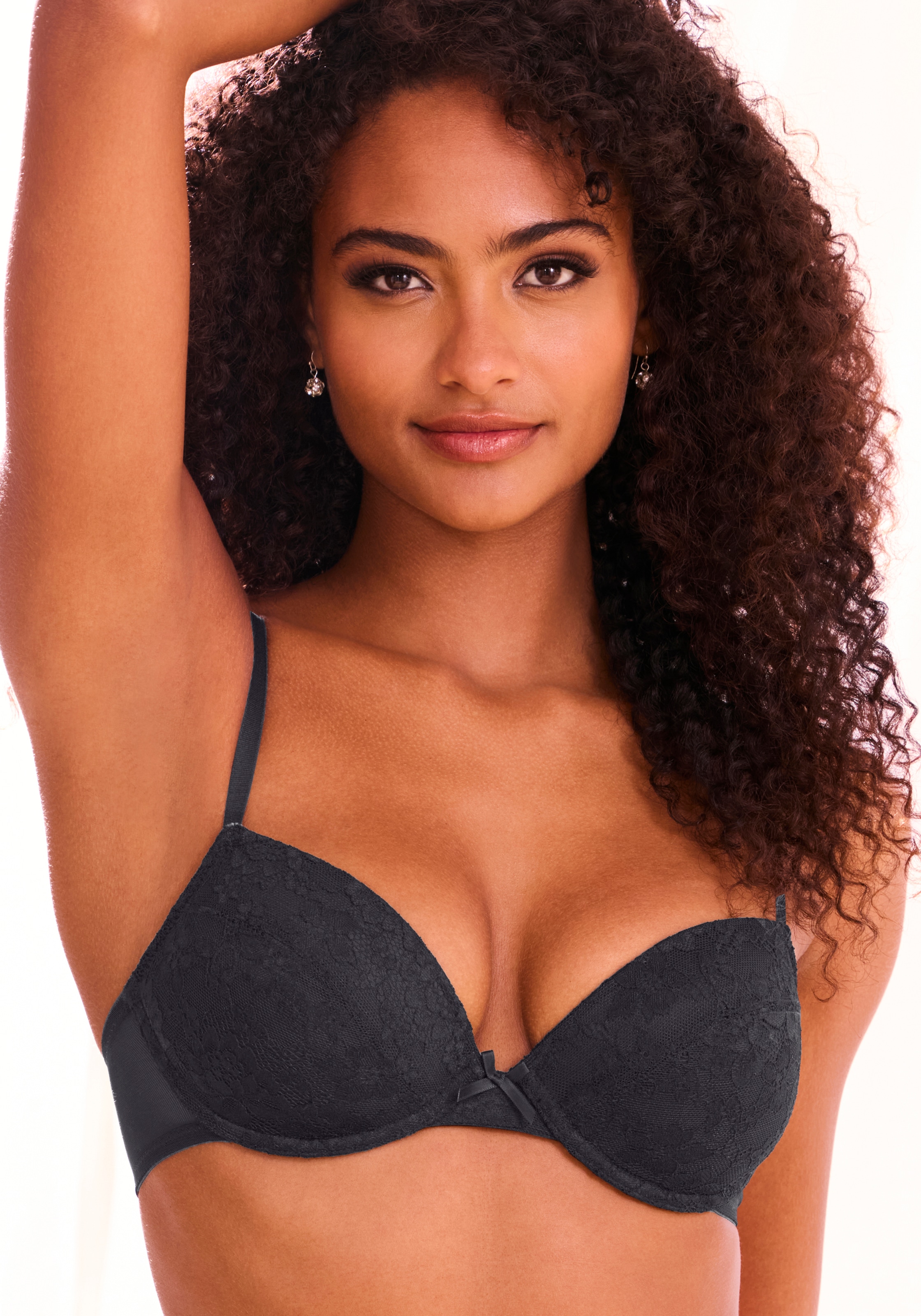 petite fleur Push-up-BH Packung, 3 mit Bügel & herausnehmbaren Push-up-Kissen