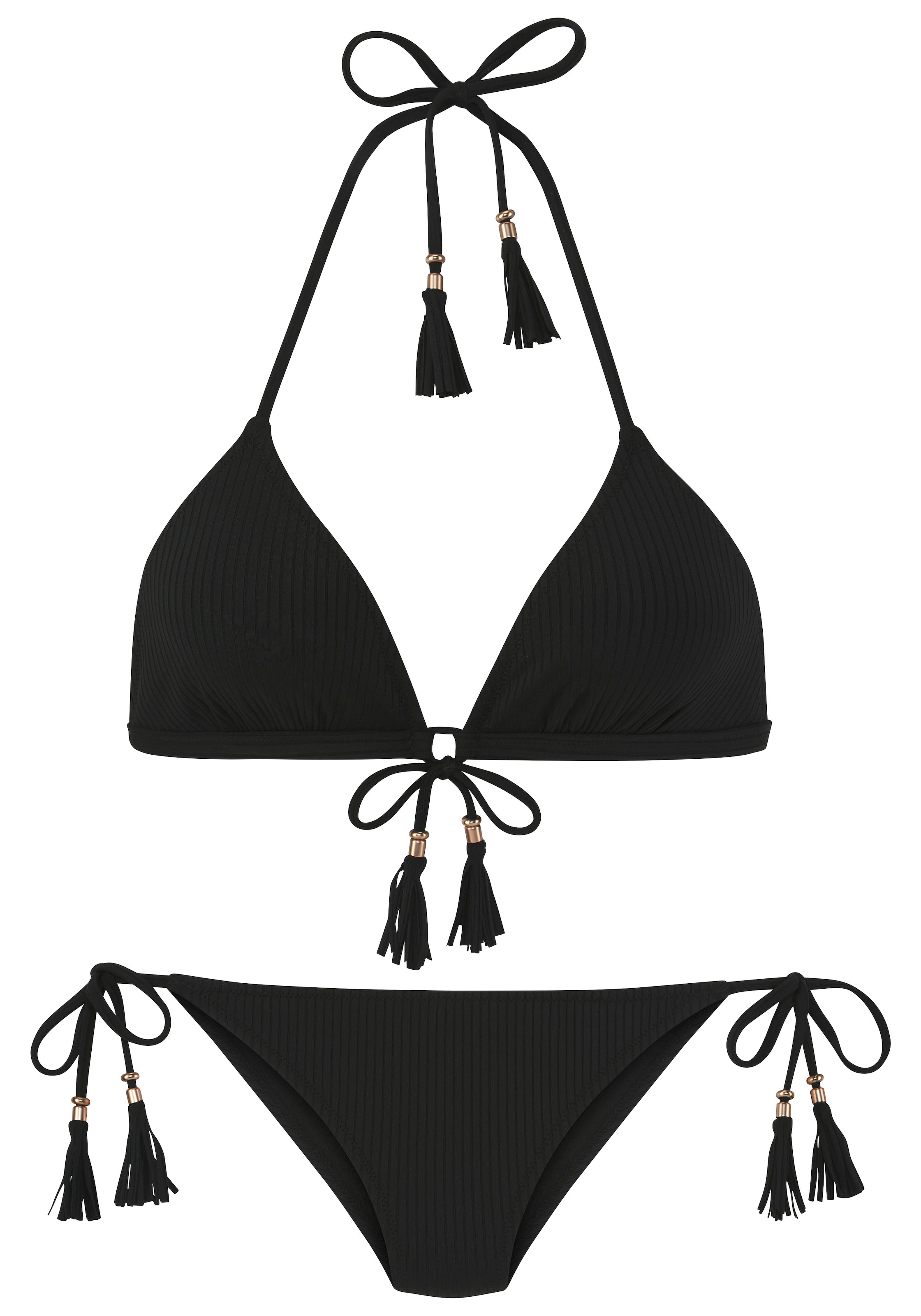 Elbsand Triangel-Bikini, aus trendiger Rippware