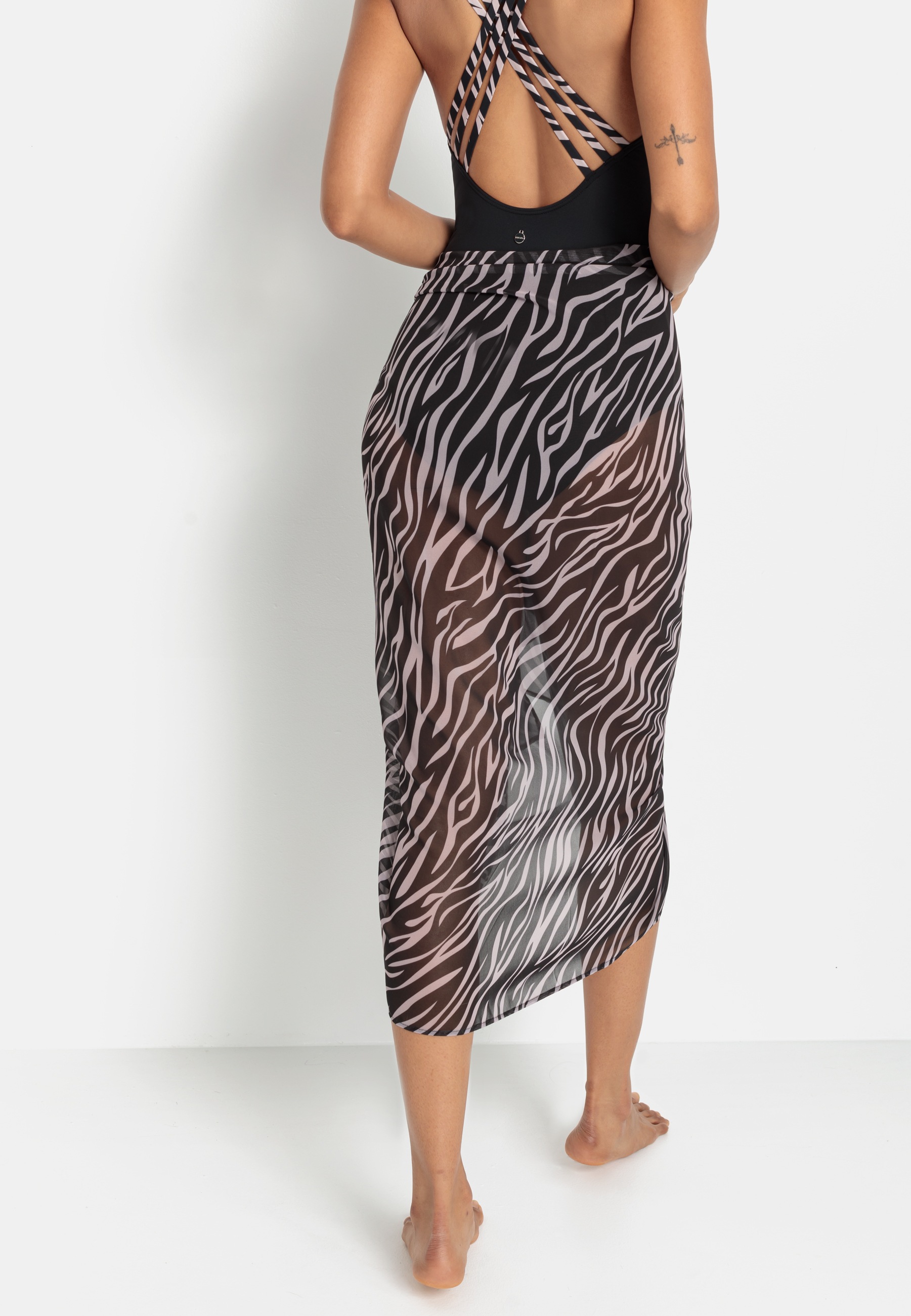 LASCANA Strandrock, mit Zebradruck