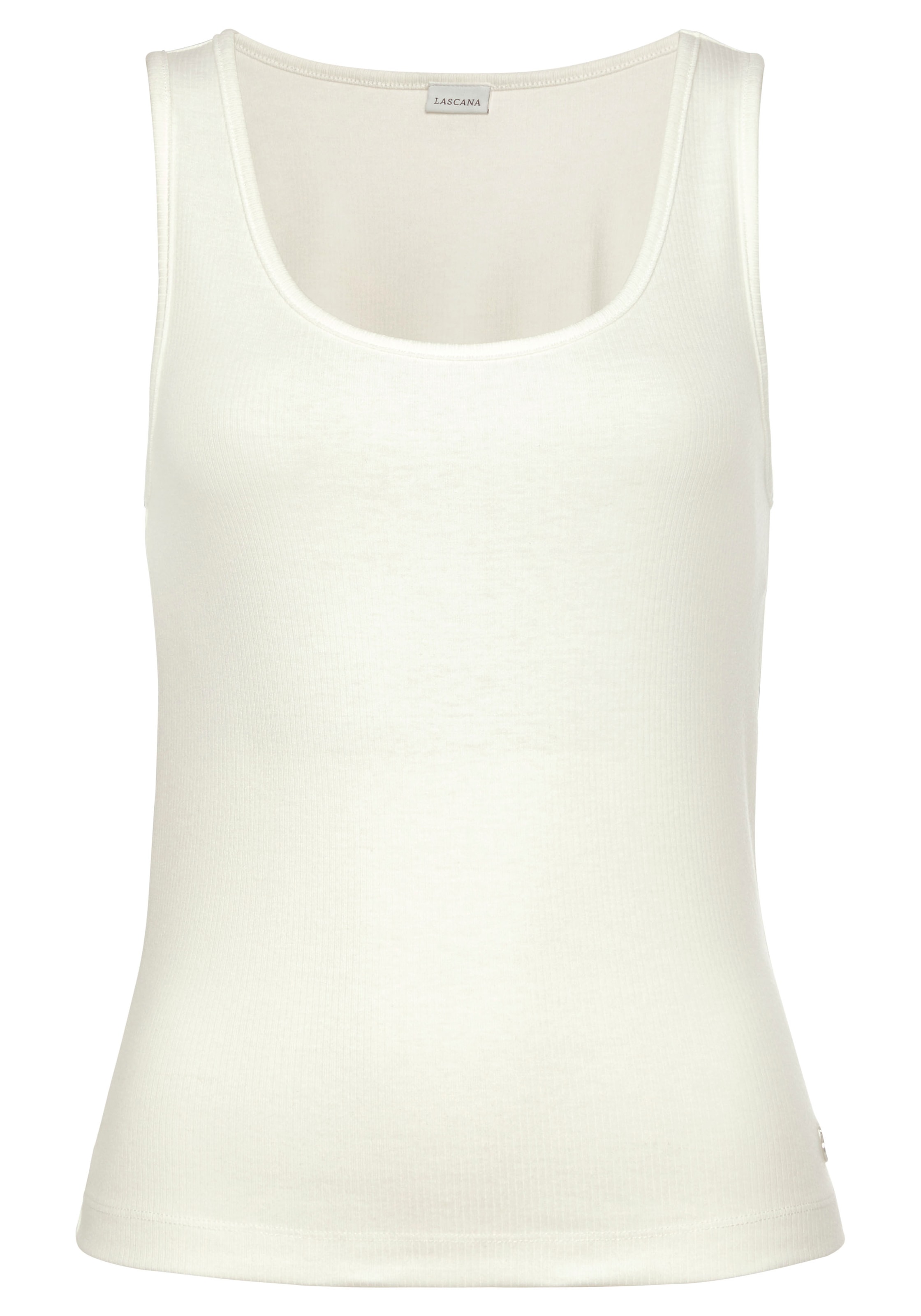 LASCANA Pyjamaoberteil, aus Rippstrick