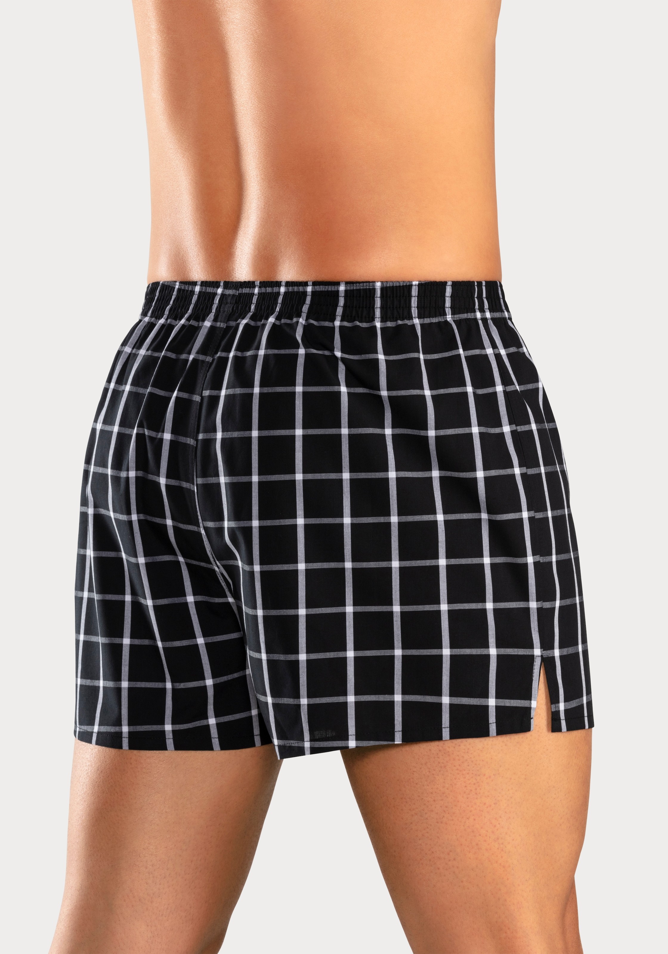 AUTHENTIC LE JOGGER Webboxer, (Packung, 4 St.), vier unterschiedliche Dessins