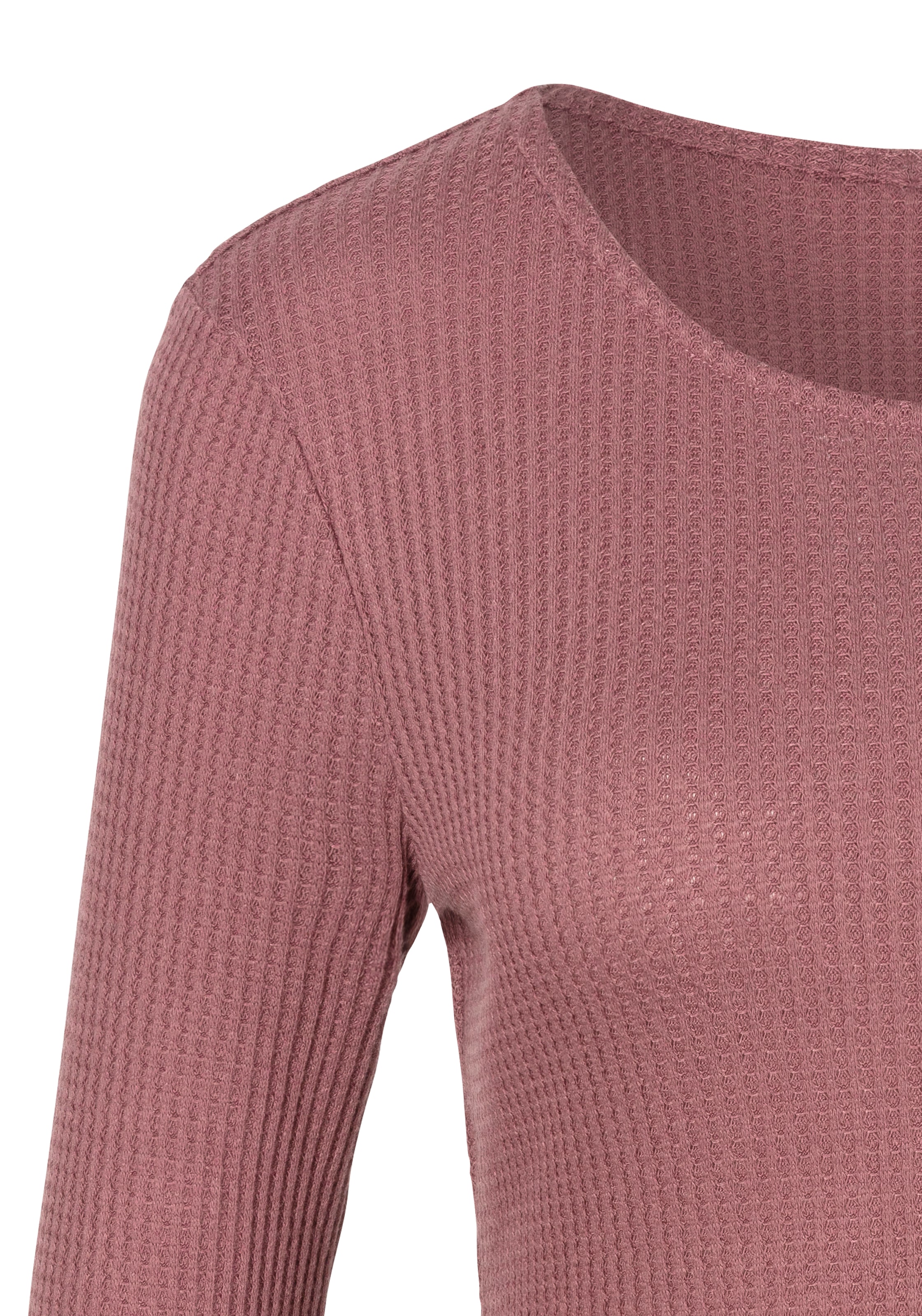 LASCANA Langarmshirt »in modischer Piqué-Optik«, (2er-Pack), aus pflegeleichter Qualität mit Viskose