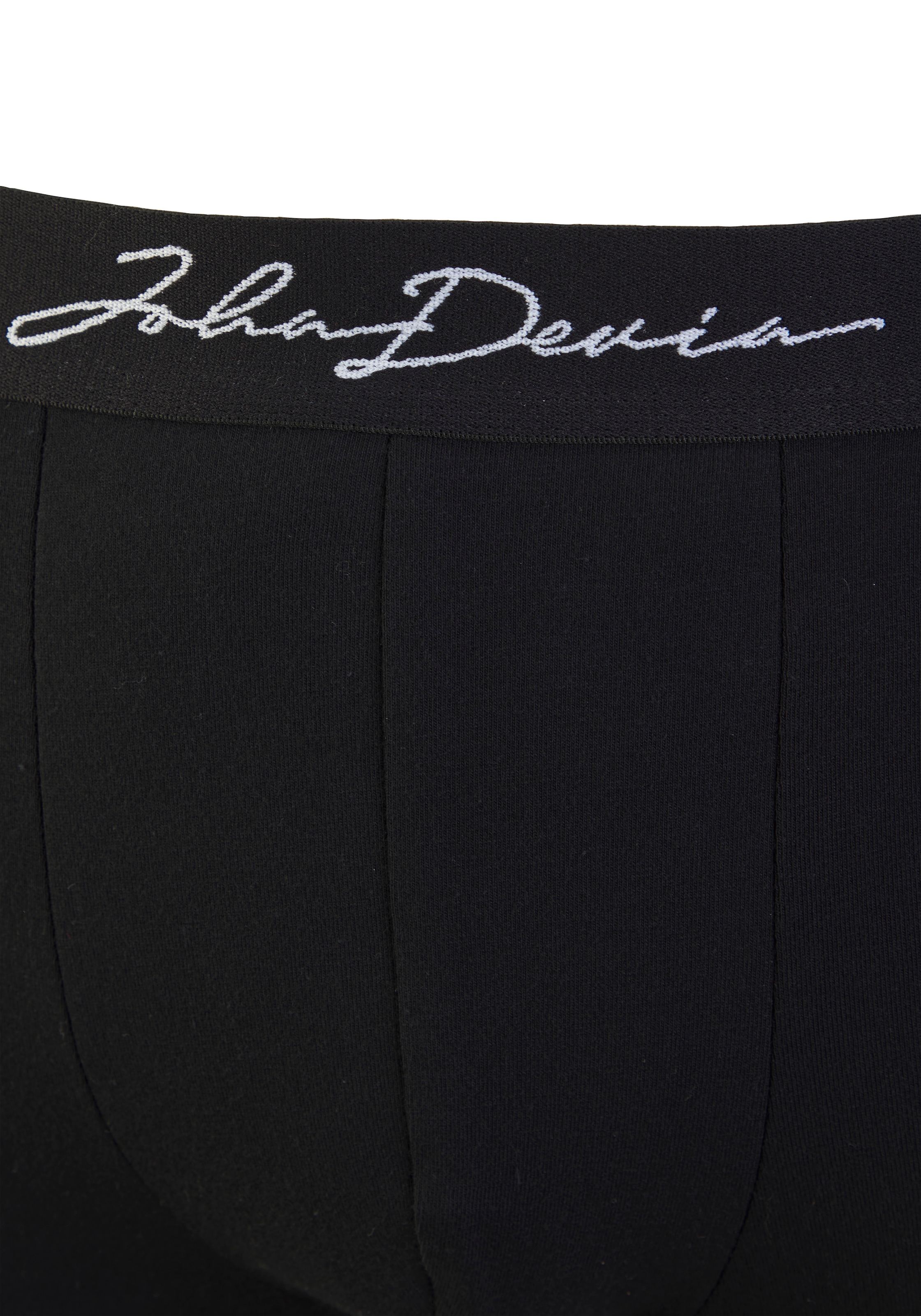 John Devin Boxer »Boxershorts für Herren« Packung, 5 Stk. mit schönem Schriftzug im Bund, Jersey-Material, unifarben