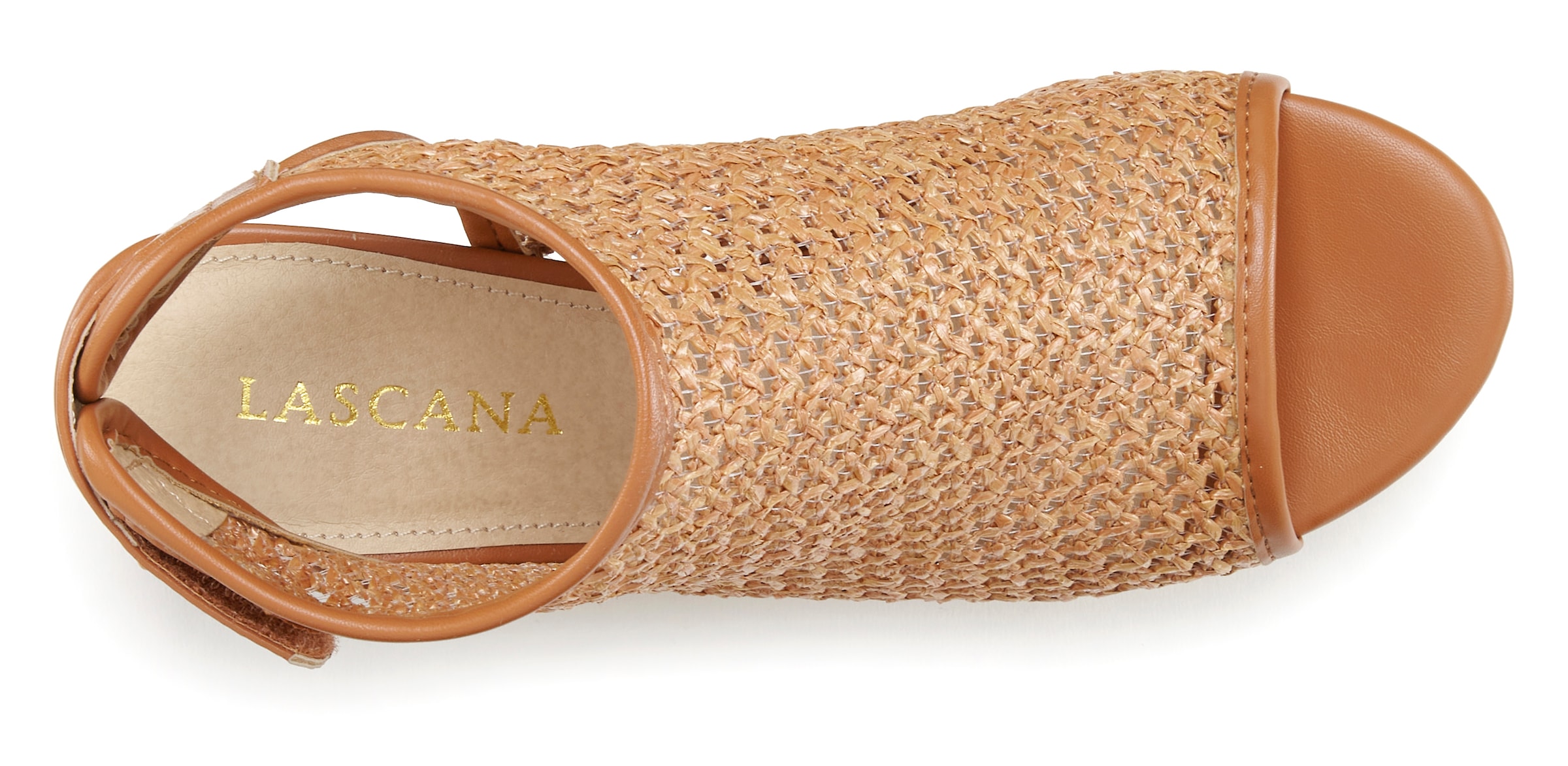 LASCANA Sandalette »Sommerschuh«, Sandale, Sommerschuh in modischer Flecht-Optik VEGAN