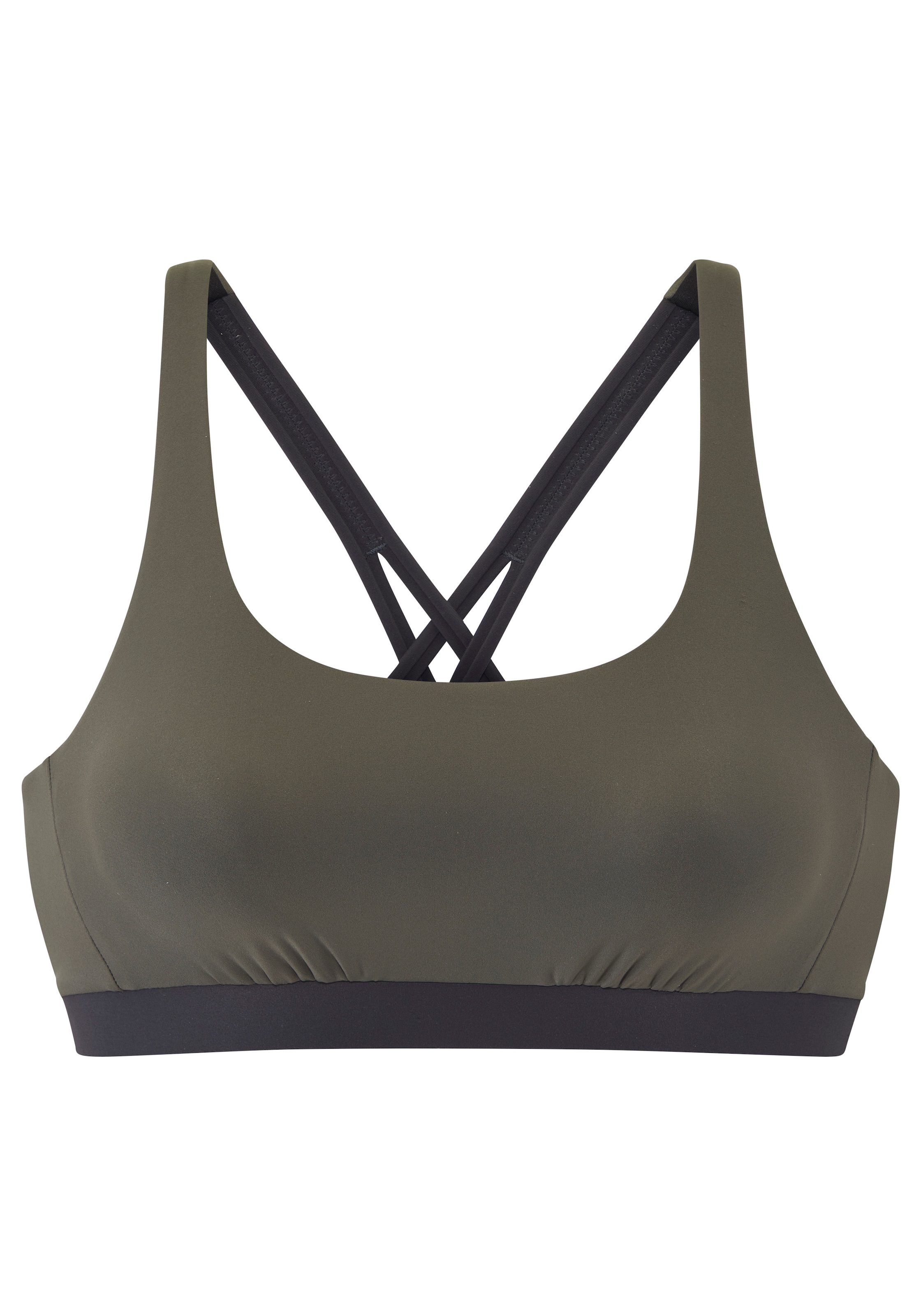 s.Oliver Bustier-Bikini-Top »Yella« mit kontrastfarbenen Details und gekreuzten Bändern im Rücken