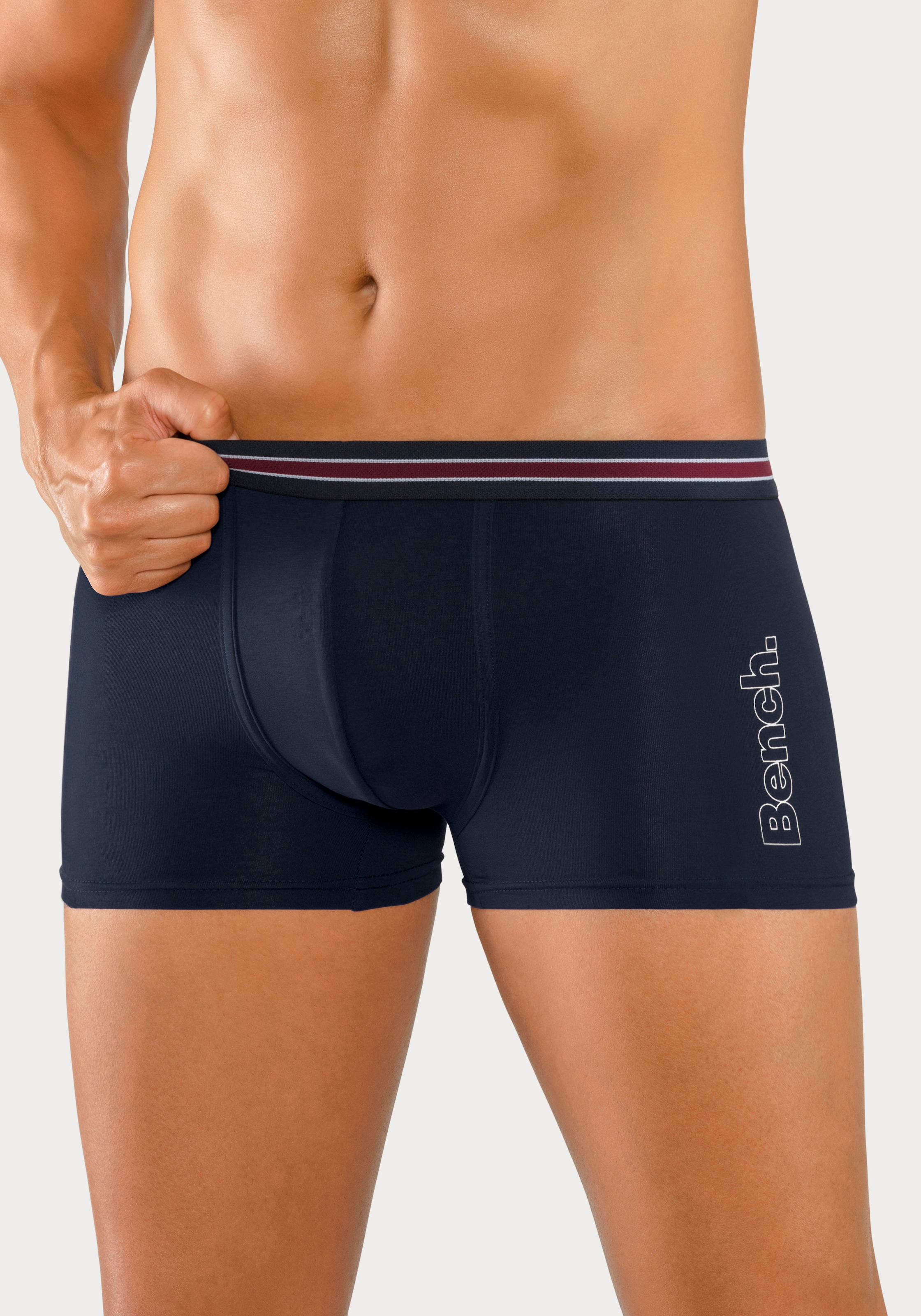 Bench. Boxer »Boxershorts für Herren«, (Packung, 4 St.), Unterhosen mit seitlichem Logo Druck