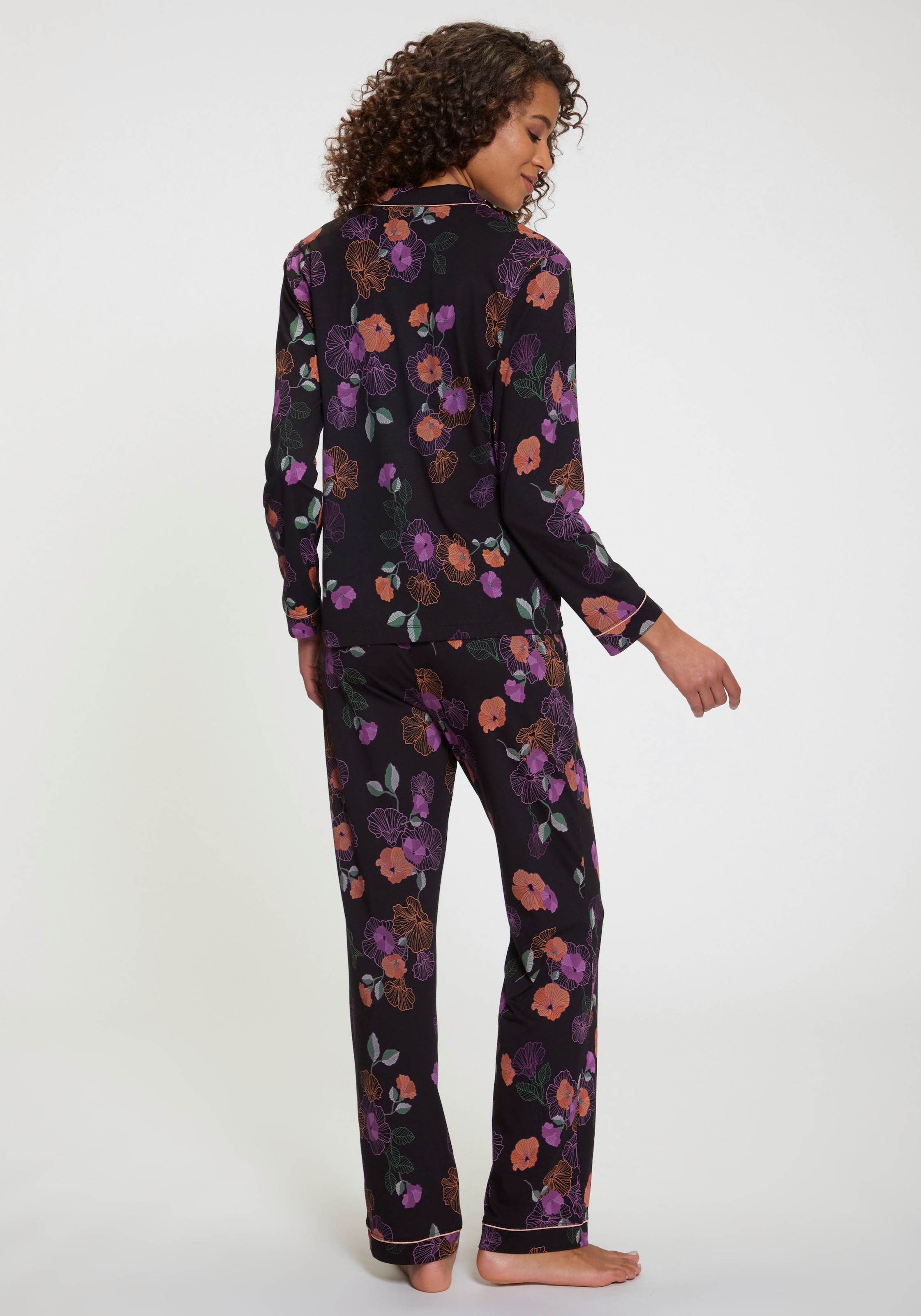 Vivance Dreams Pyjama, (2 tlg.), mit Blumen-Druck