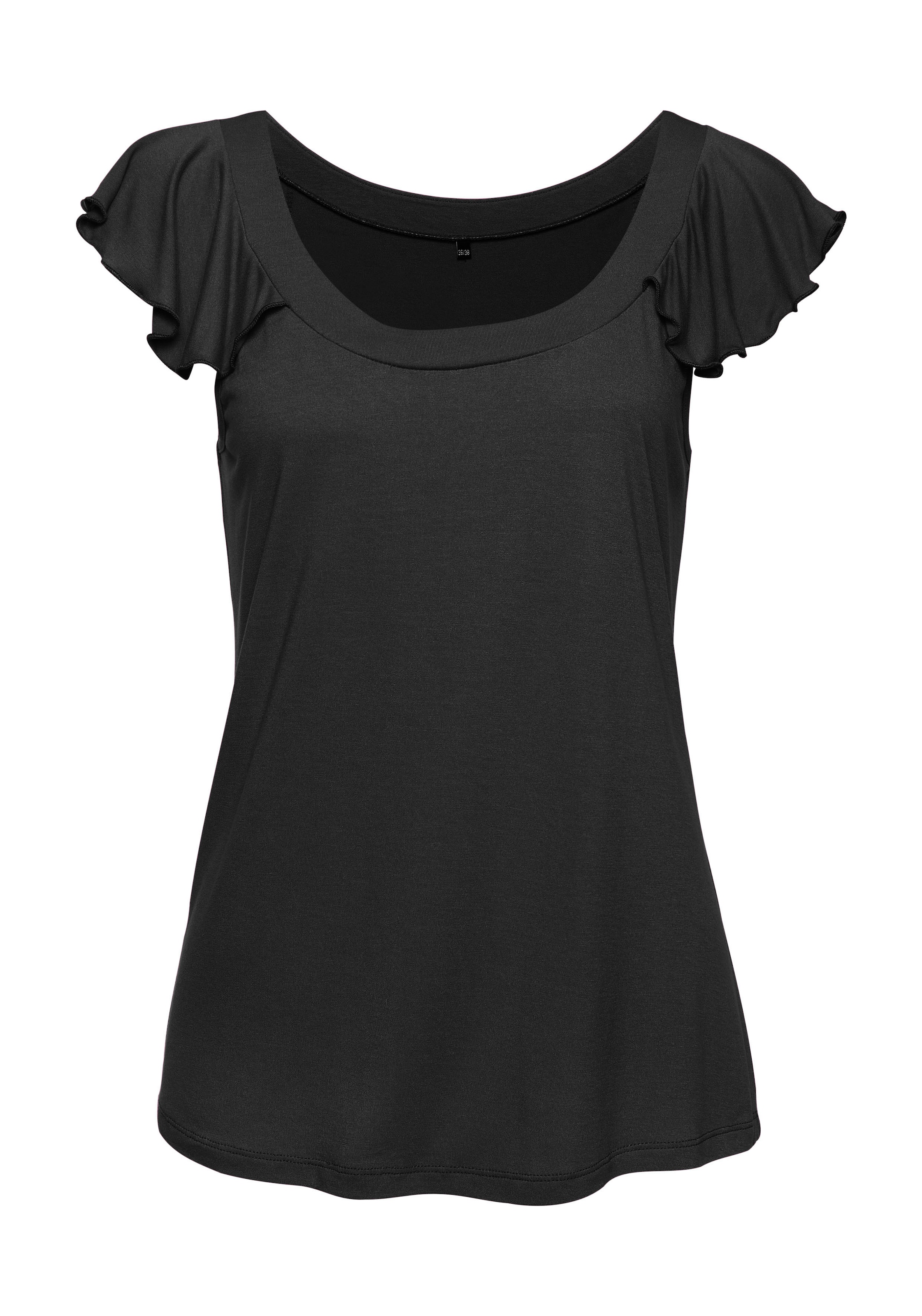 Vivance Rundhalsshirt, mit verspielten Volants aus weichem Jersey, sommerlich
