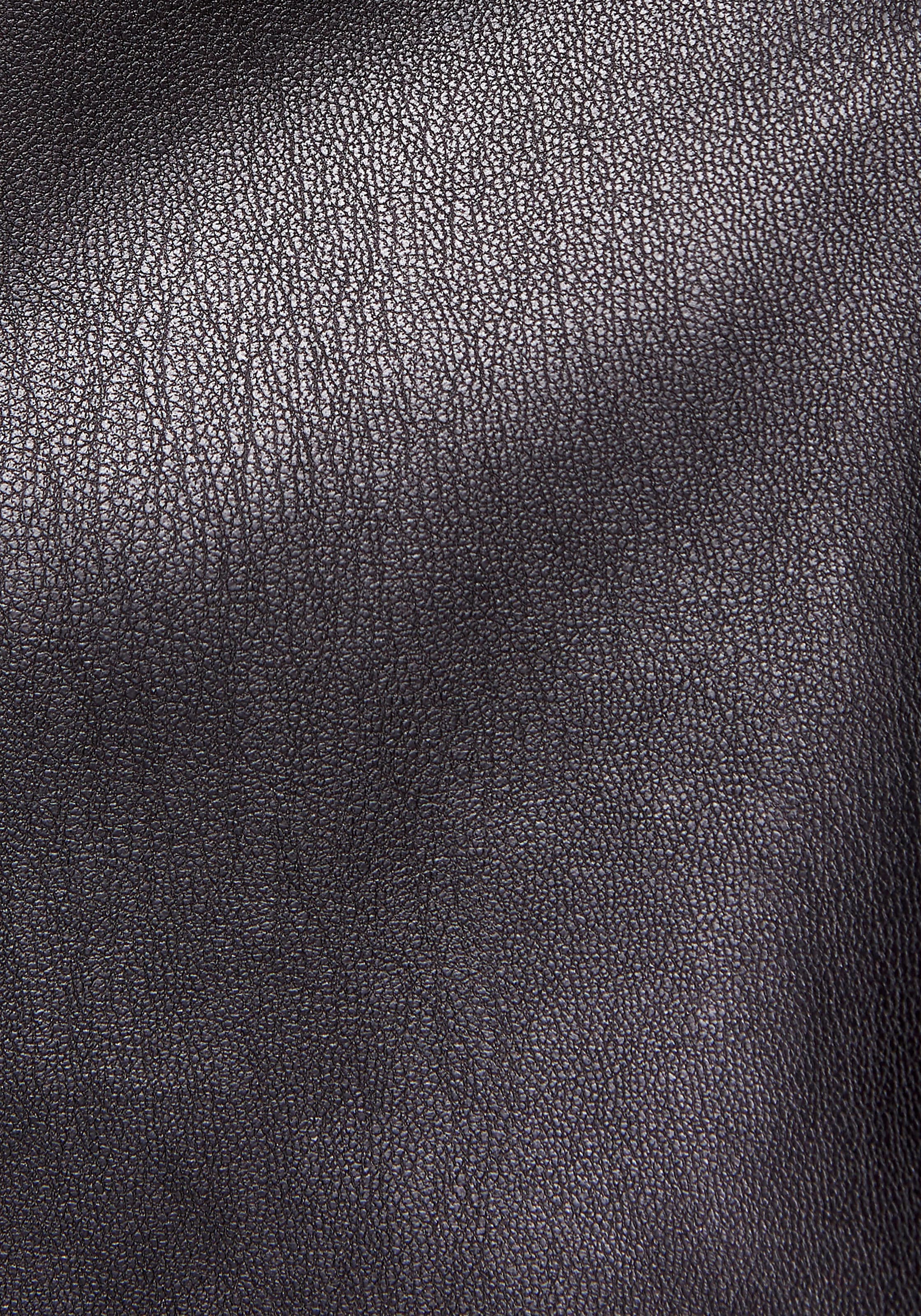 LASCANA Lederimitat-Blazer mit Reverskragen, taillierter Damenblazer, Business-Look