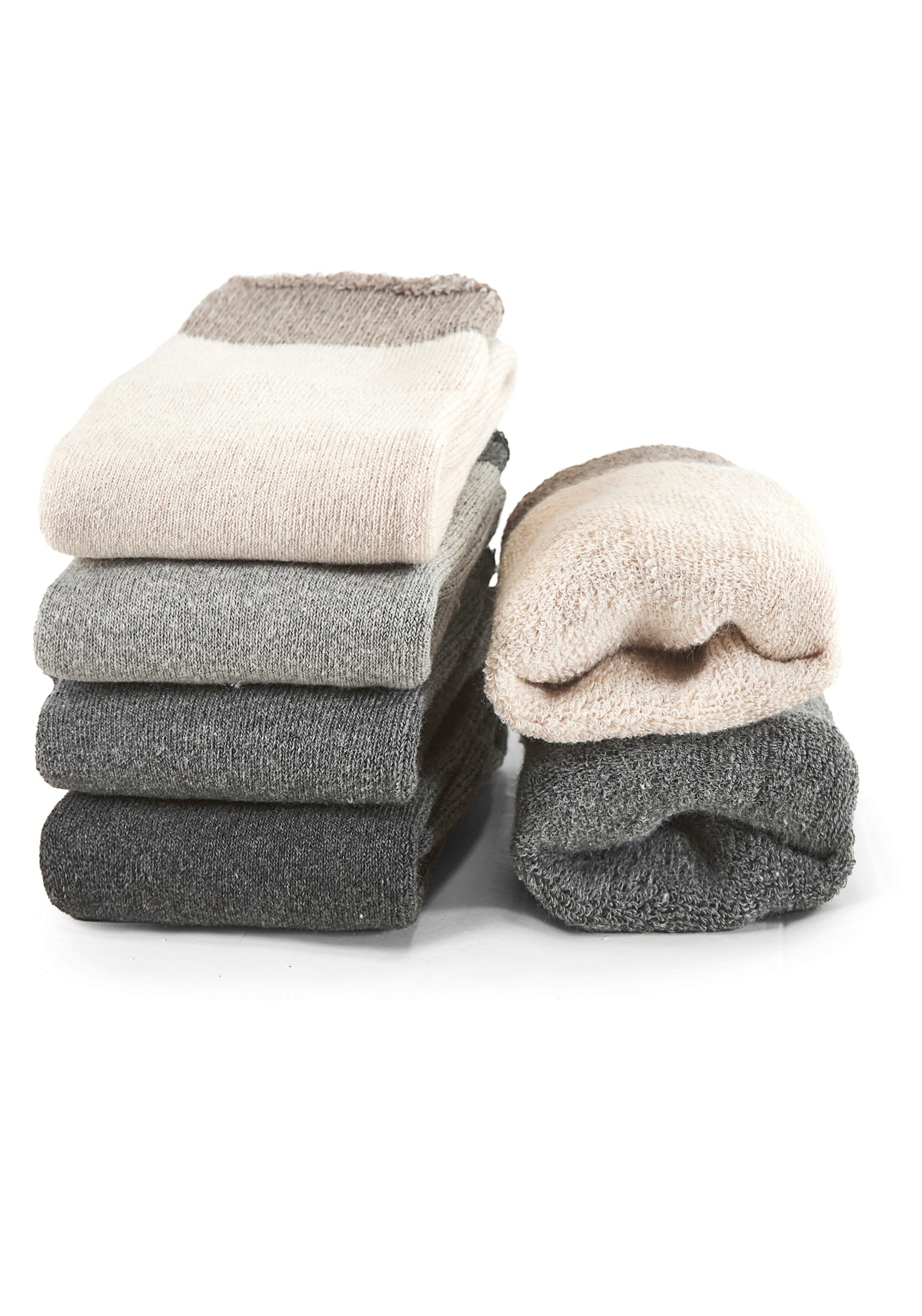 Lavana Kuschelsocken Packung, 4 Stk. tlg. mit Innenfrottee