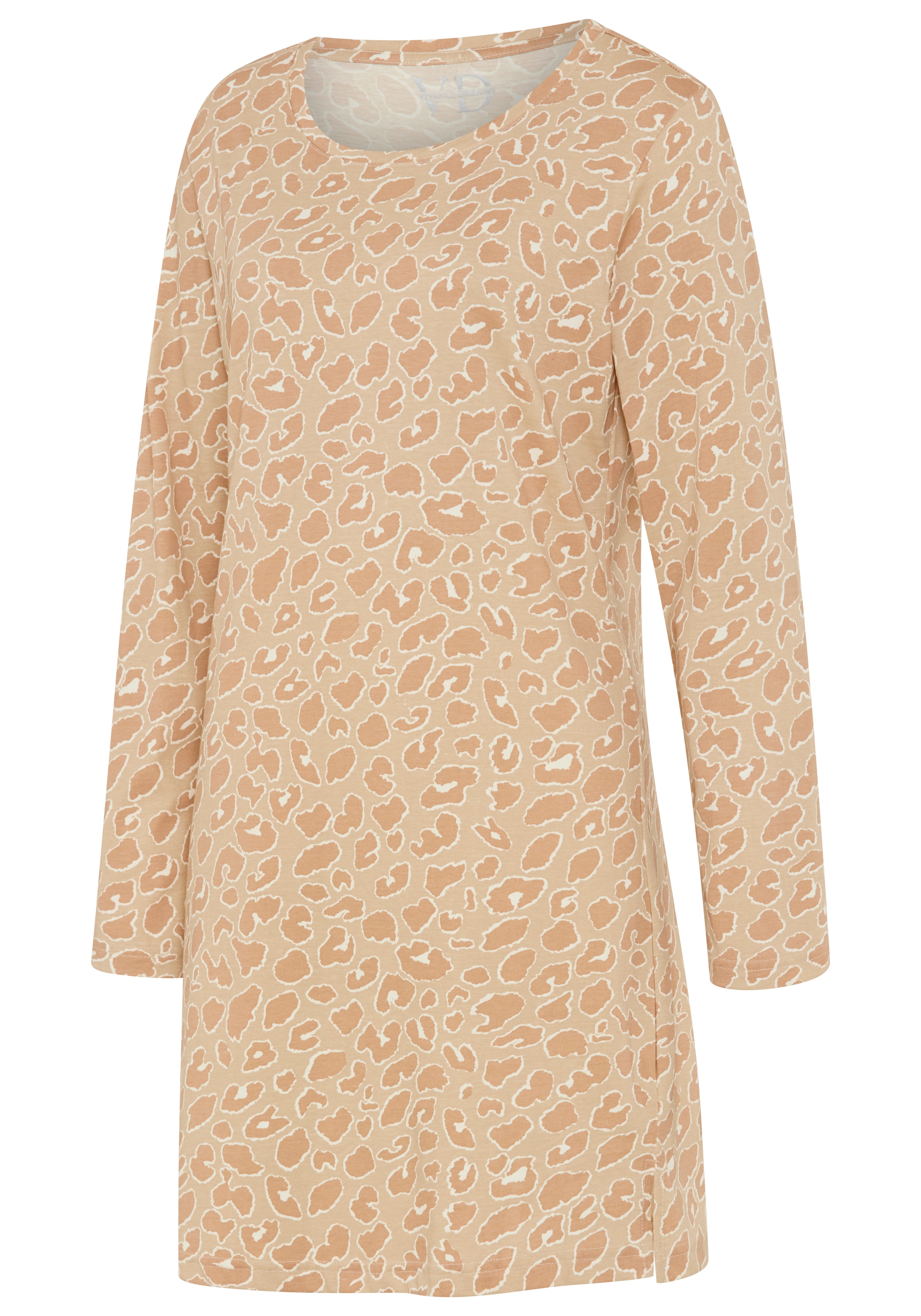 Vivance Dreams by Lascana Nachthemd Ohne Taschen mit naturfarbenen Prints