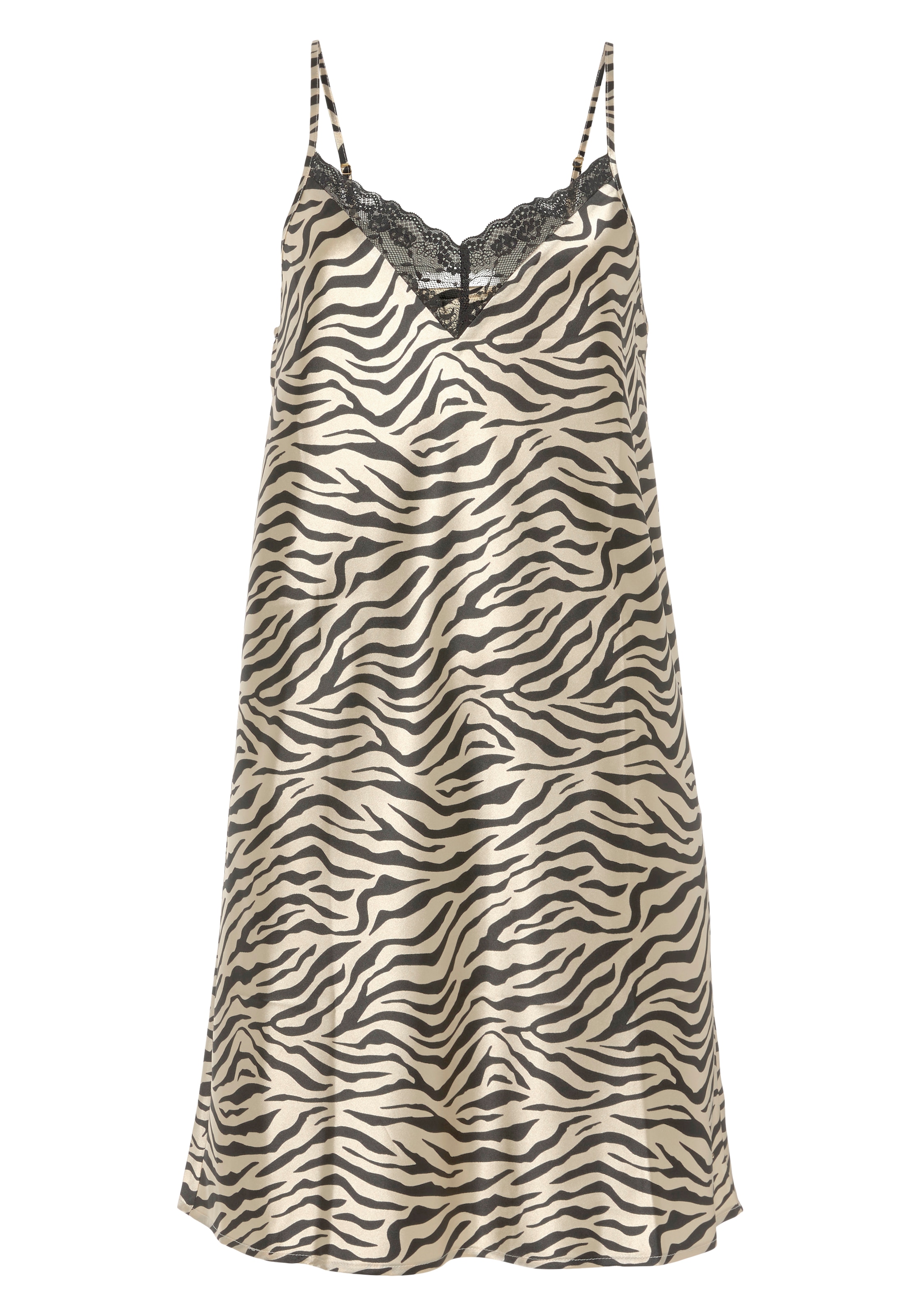 Buffalo Negligé, mit schönem Animal-Print und Spitzeneinsätzen
