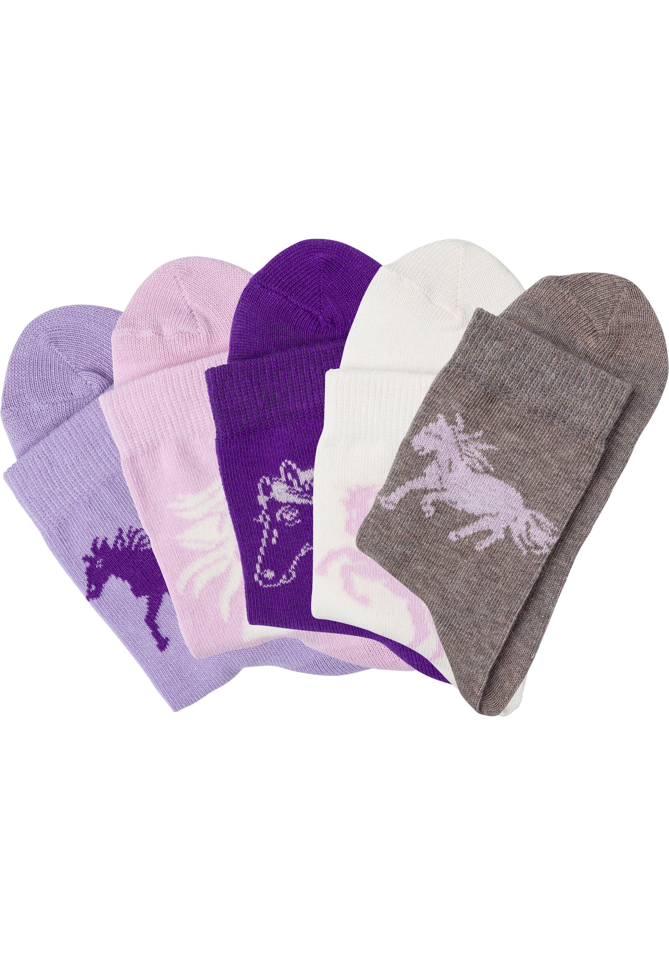 H.I.S Socken Packung, 5 Stk. tlg. mit Pferdemotiven