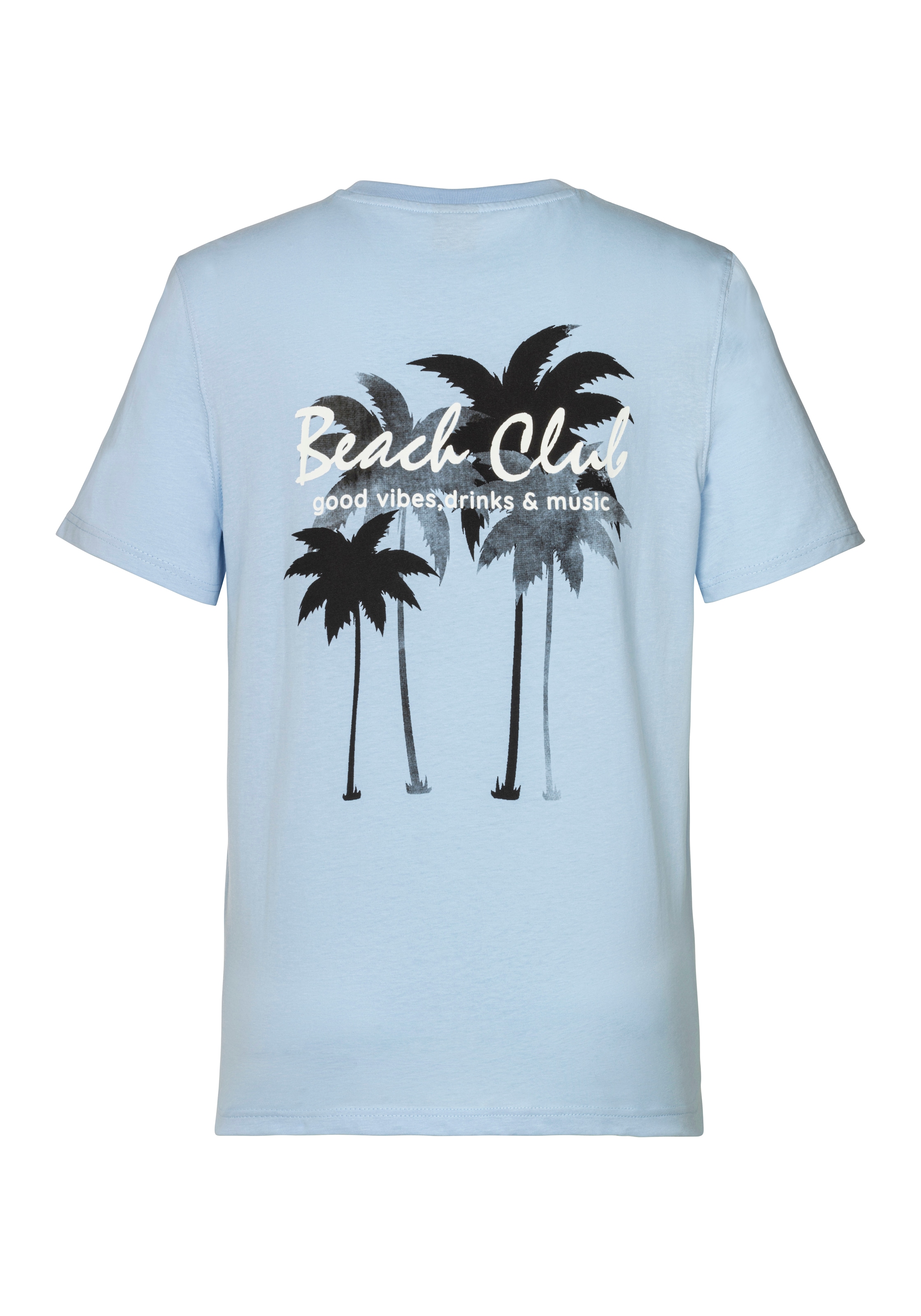 Beachtime T-Shirt »mit großem Rückenprint«, Regular-Fit, mit Print vorn und hinten