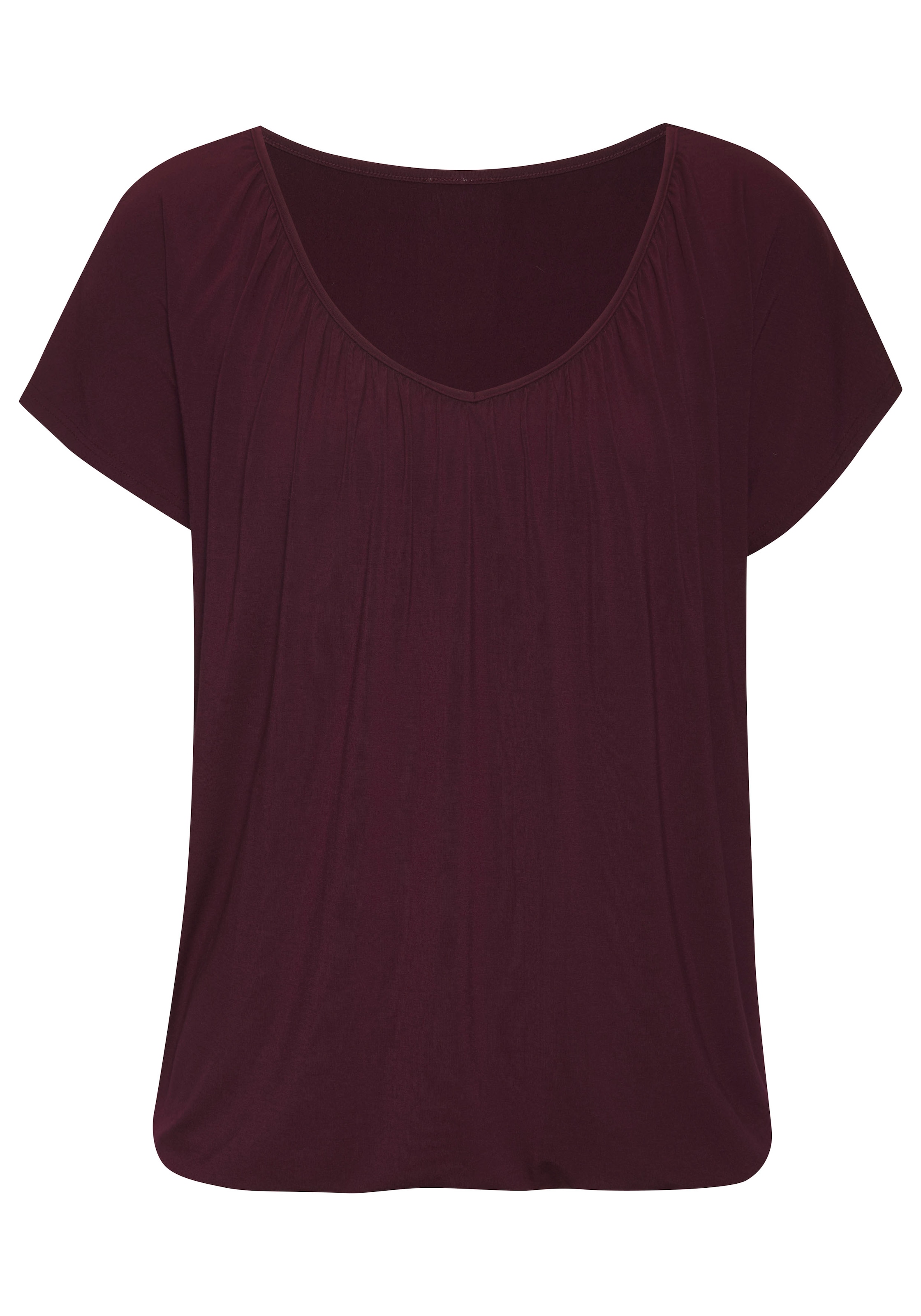 LASCANA Kurzarmshirt Packung, 2 Stk. mit Gummizug am Bund