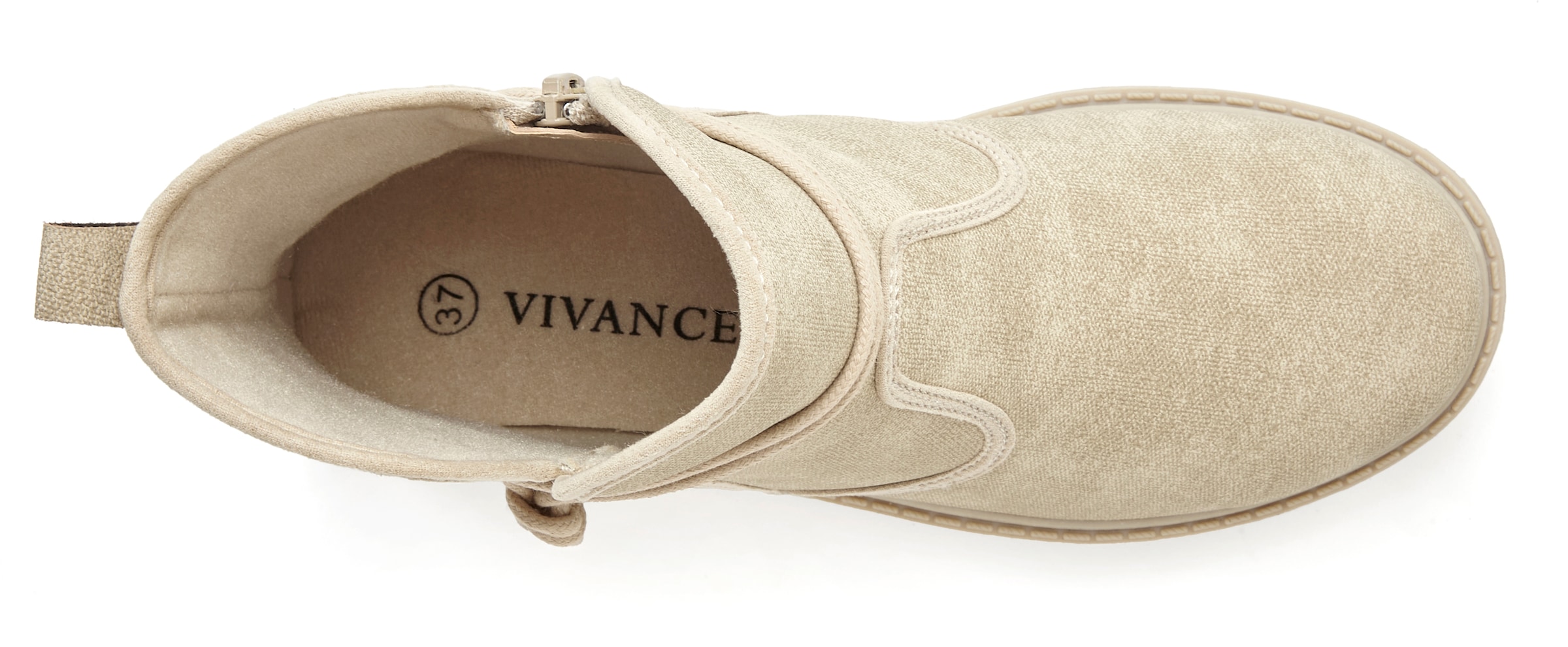 Vivance Stiefelette »Boots, Stiefel«, mit raffinierten Bindebändern VEGAN