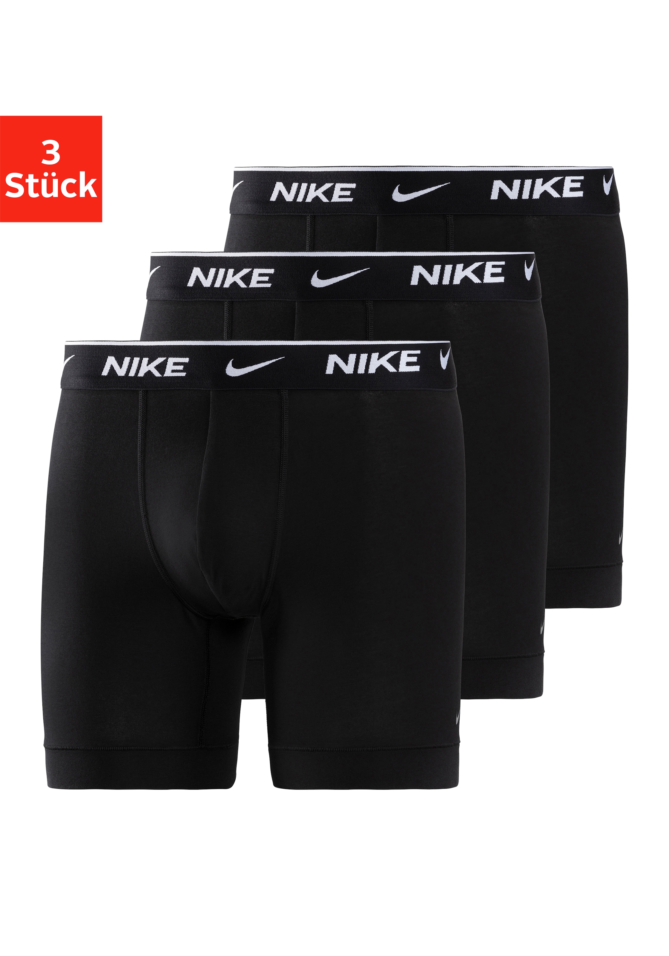 NIKE Underwear Boxer »BOXER BRIEF 3PK« Packung, 3er, 3 Stk. mit Logo-Elastikbund