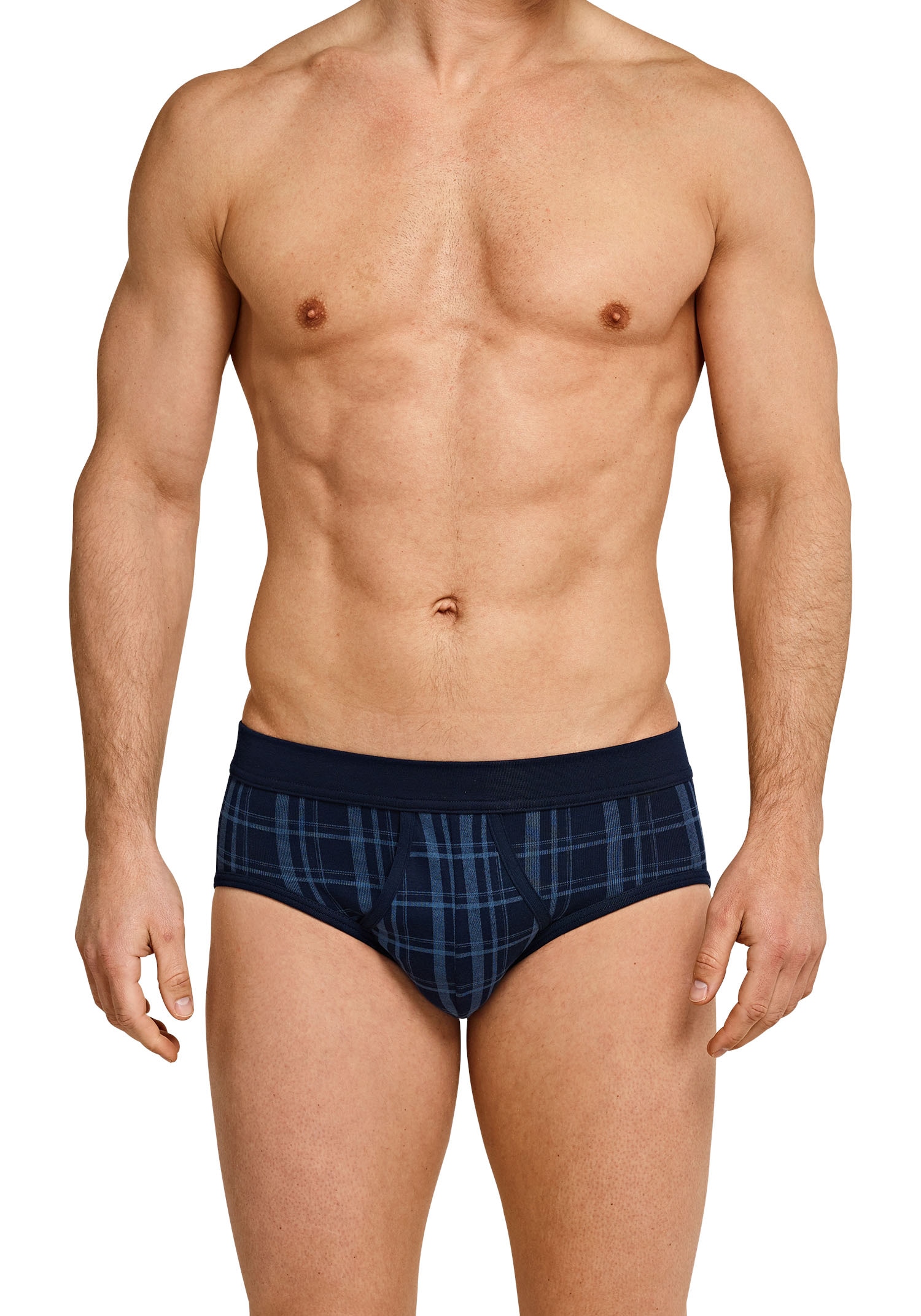 Schiesser Slip »Original Classics« 2er-Pack,  mit kontrastfarbenem Karomuster