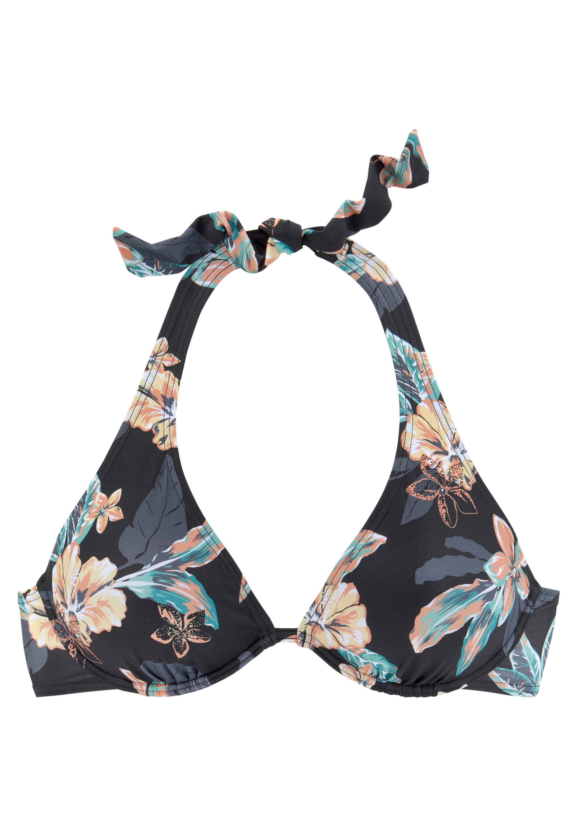 Venice Beach Bügel-Bikini-Top »Lori«, Druck mit trendigen Hibiskusblüten, herausnehmbare Softcups