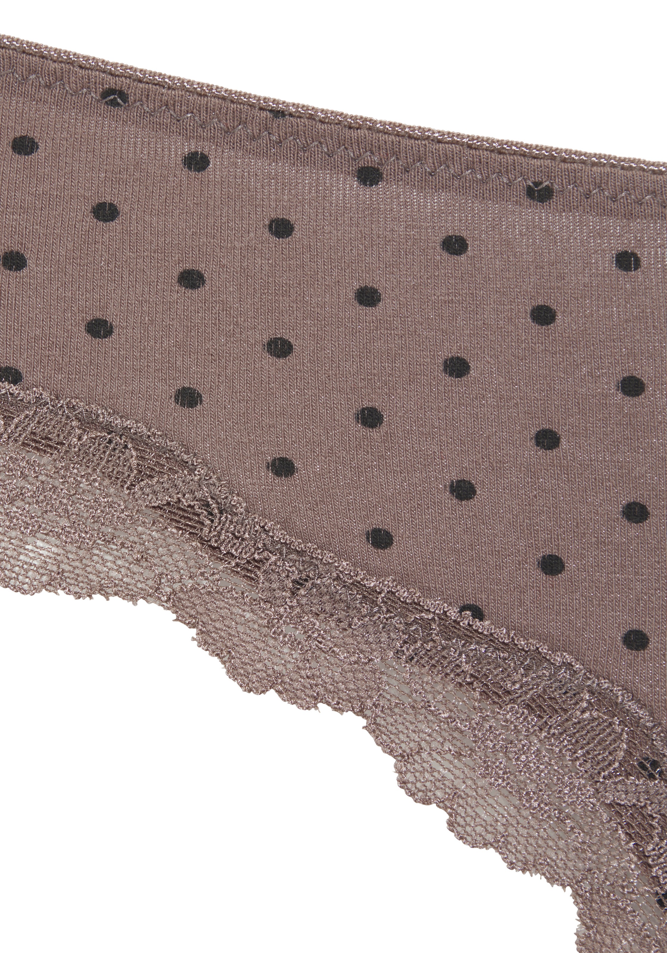 LASCANA Slip 3er-Pack,  aus elastischer Baumwolle mit zarter Spitze