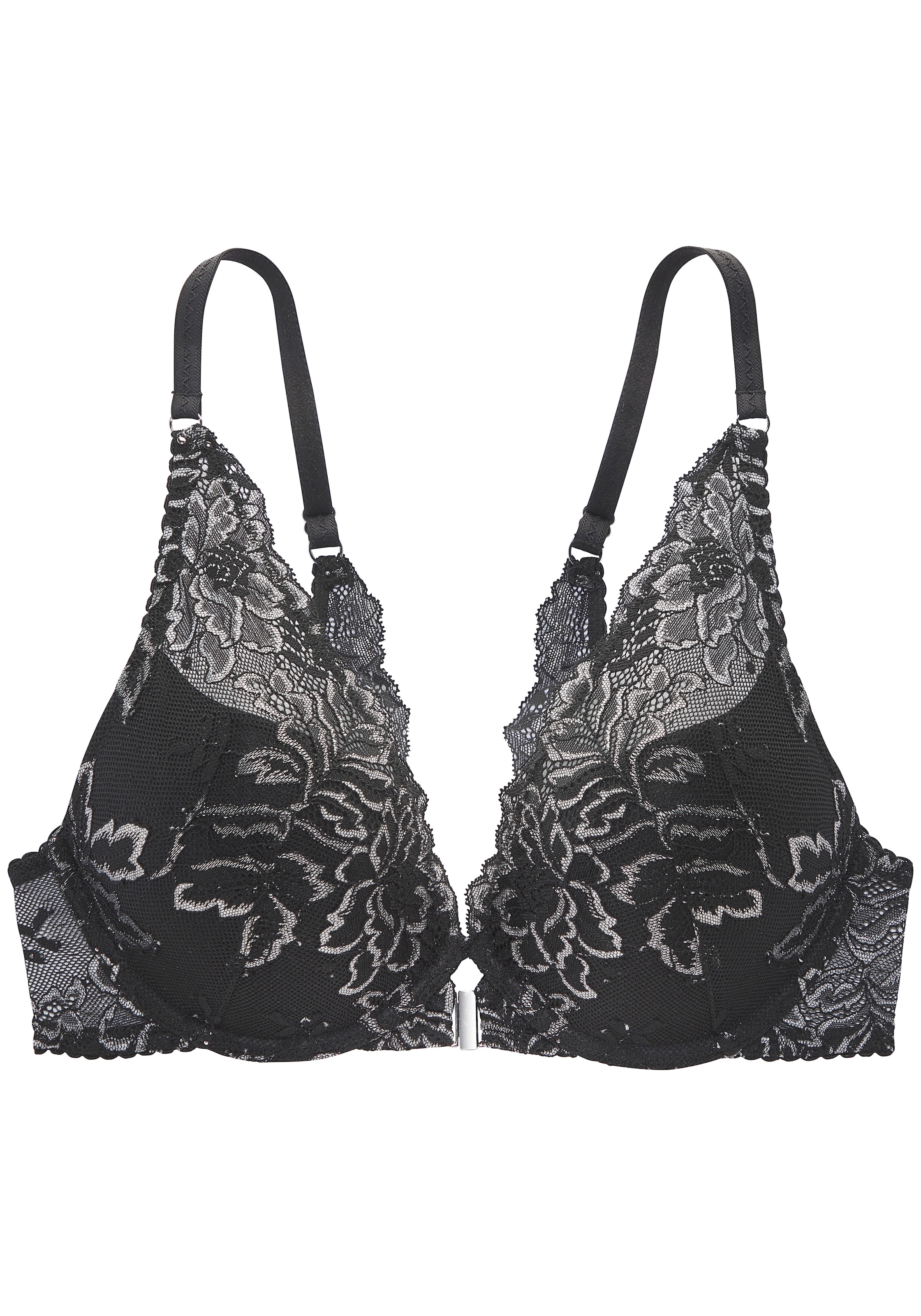 LASCANA Push-up-BH im High-Apex-Design & hübschem Spitzenrücken, sexy Dessous