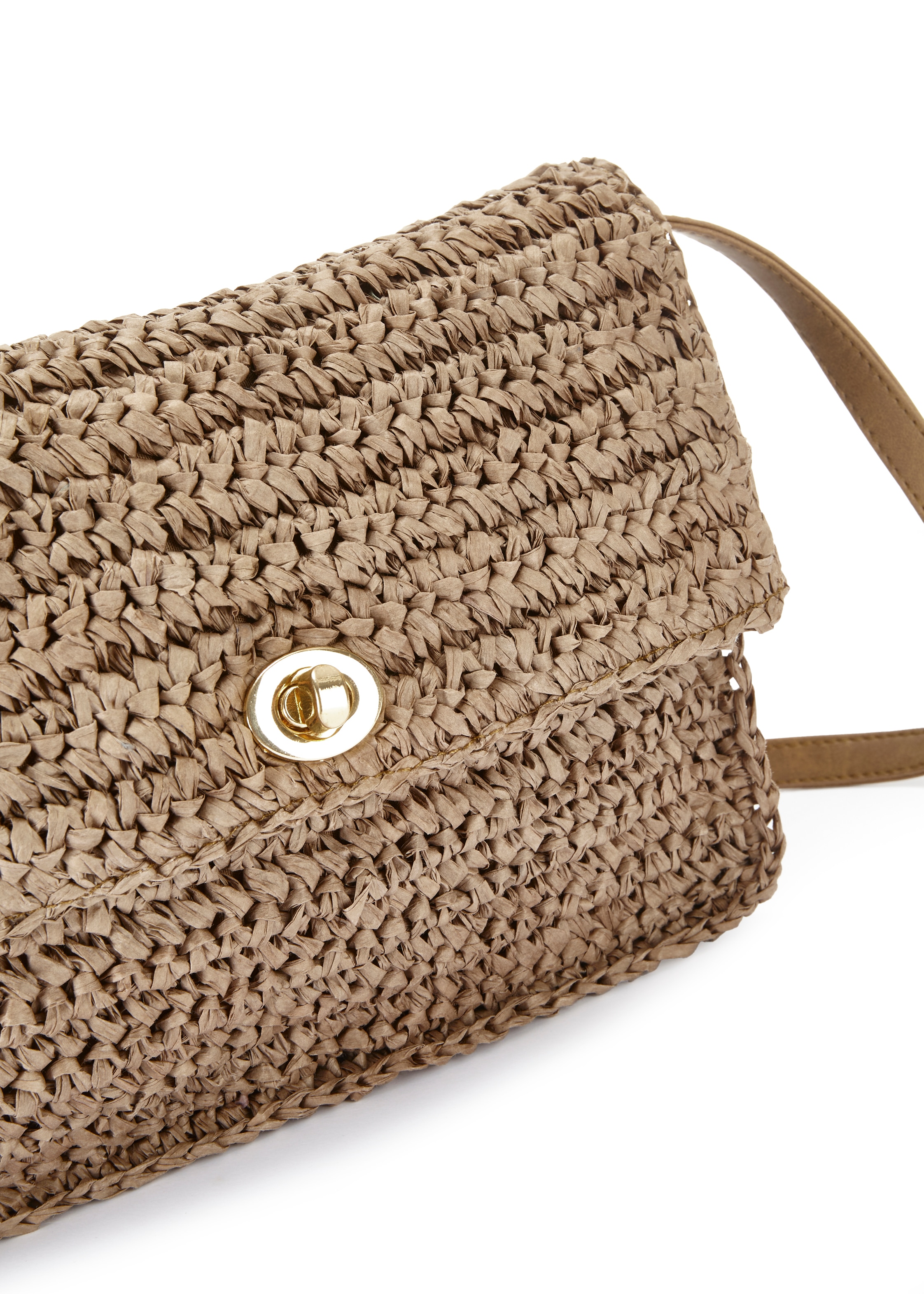Vivance Umhängetasche »Handtasche«, Minibag, Henkeltasche, Bast-Optik, Sommertasche, Crossbody Bag