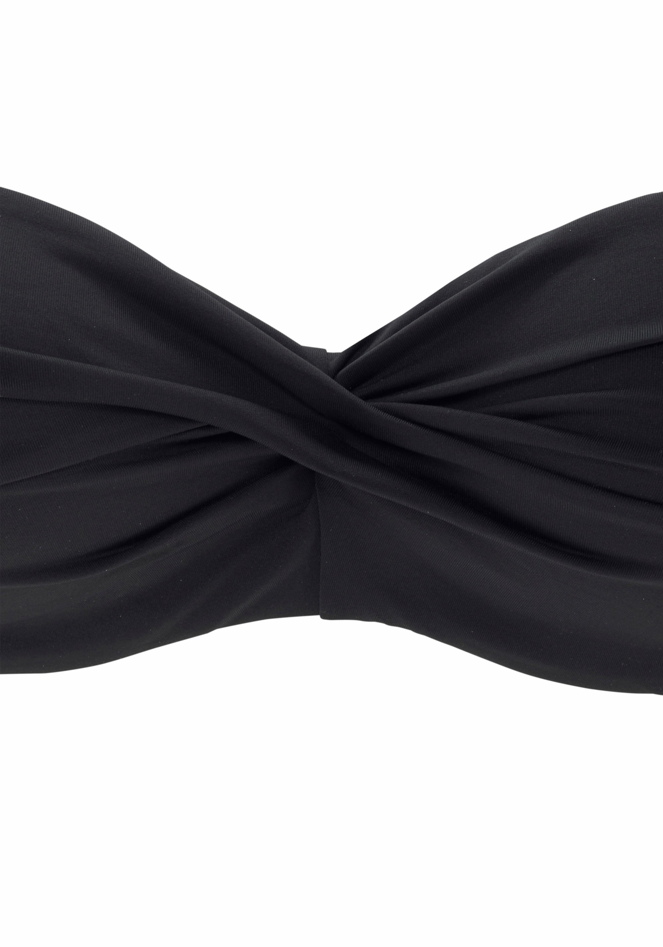 s.Oliver Bandeau-Bikini-Top »Spain«, in unifarben mit Wickeloptik
