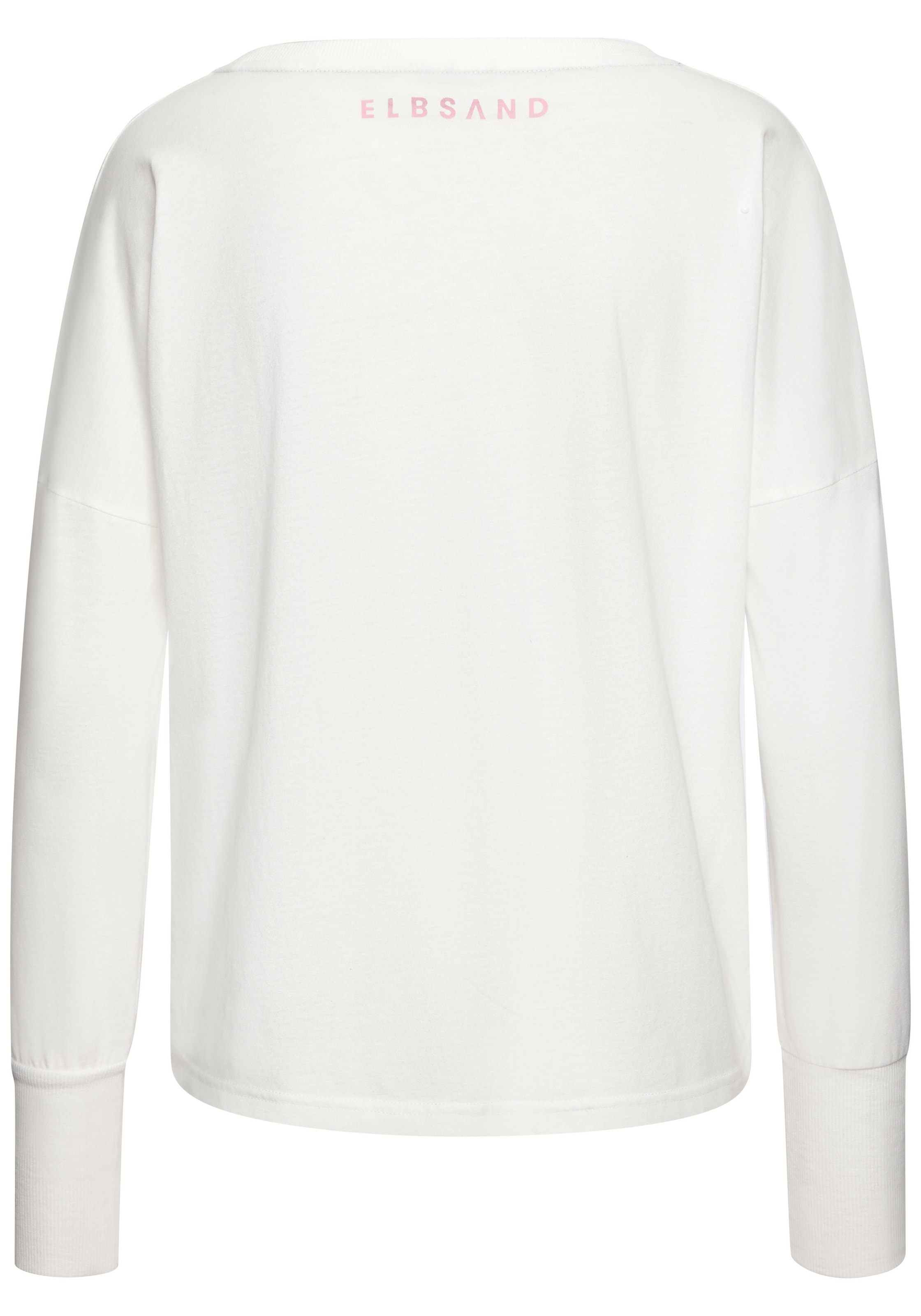 Elbsand Langarmshirt mit Frontdruck, Longsleeve, lockerer Schnitt