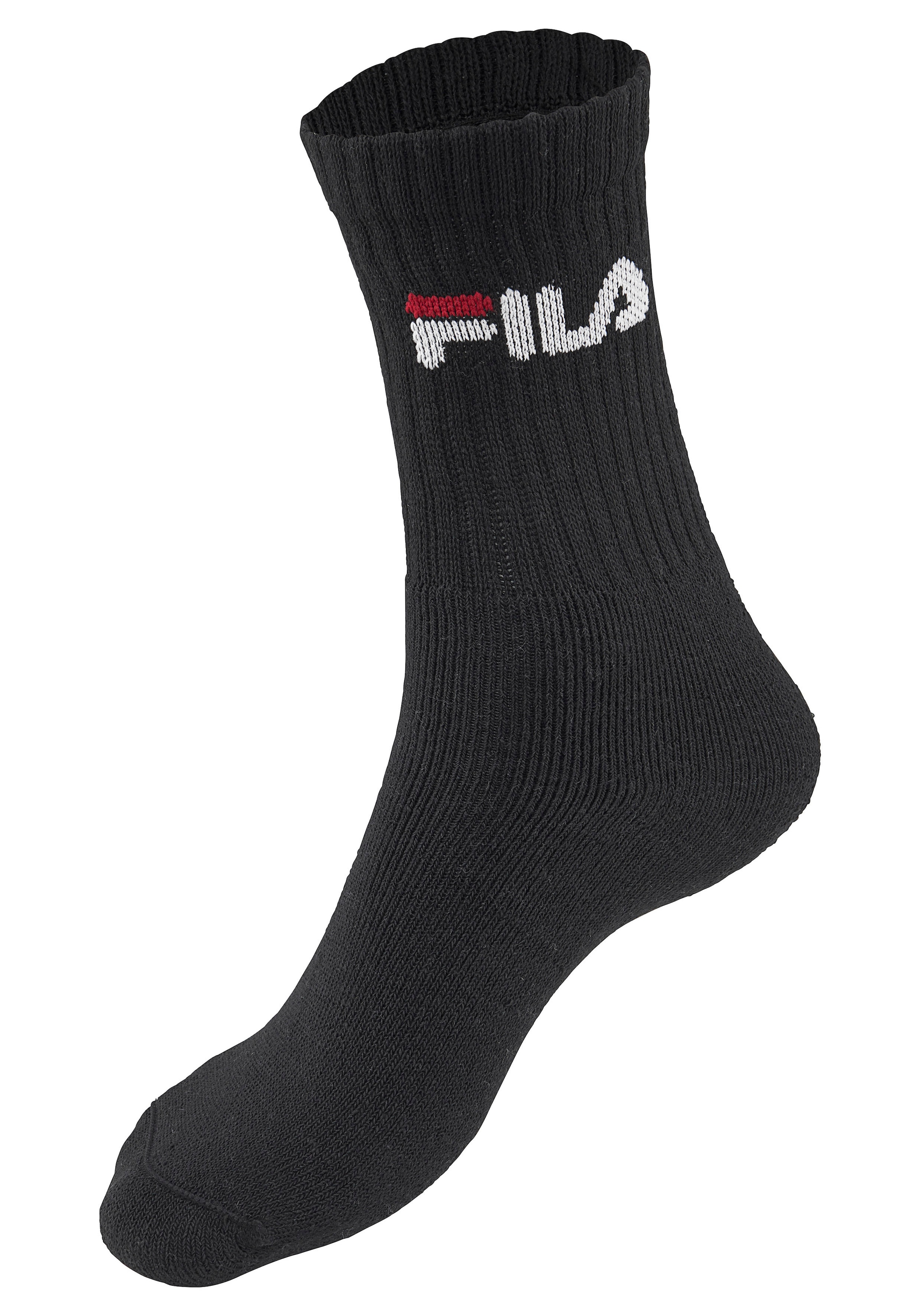 Fila Tennissocken »UNISEX CREW TENNIS FULL TERRY SOCKS« 6 Stk. tlg. Sportsocken, flache Zehennaht