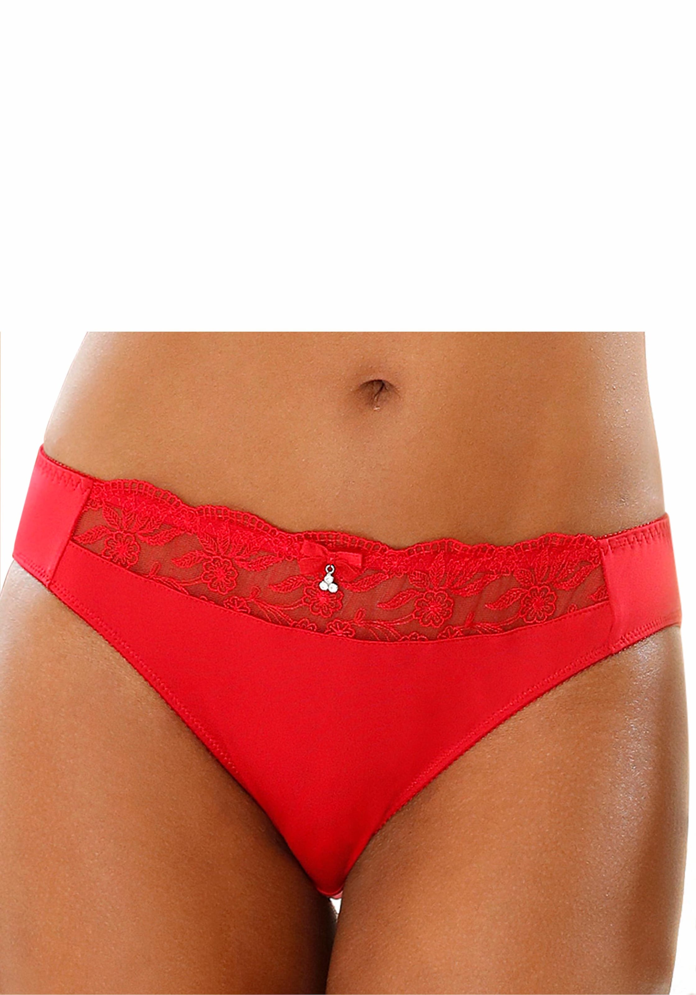 Nuance Slip, (Packung, 2 St.), mit schöner Stickereispitze