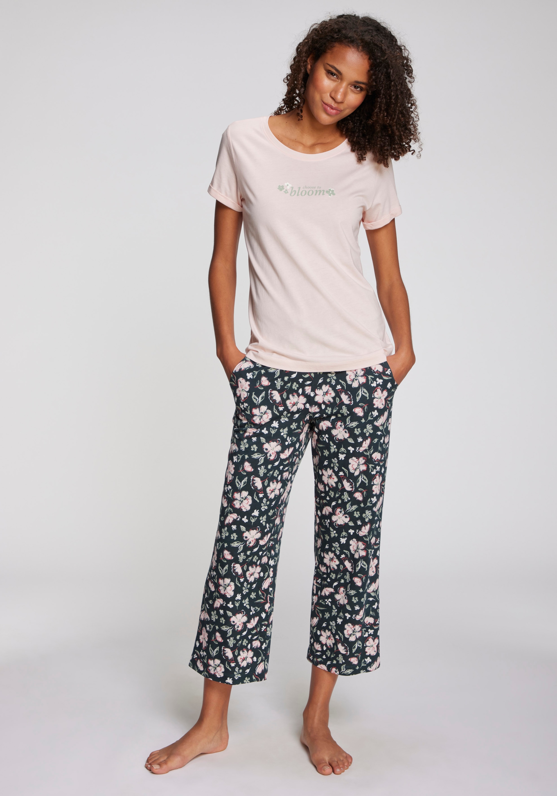 s.Oliver Pyjamaoberteil, Mit kleinem Frontprint