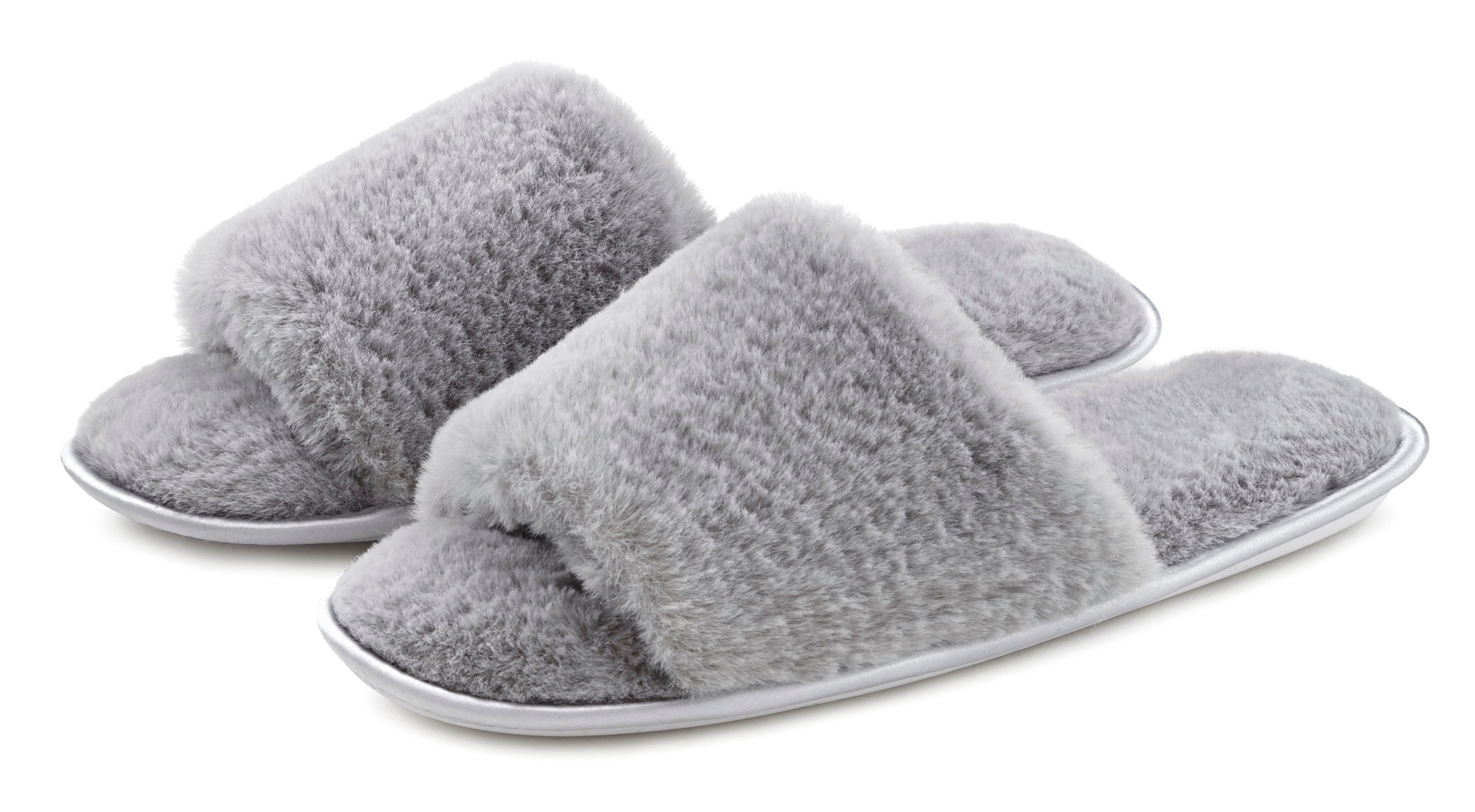 Vivance Pantolette »Hausschuh, Pantolette, Pantoffel,«, mit kuscheligem, warmen Fellimitat VEGAN