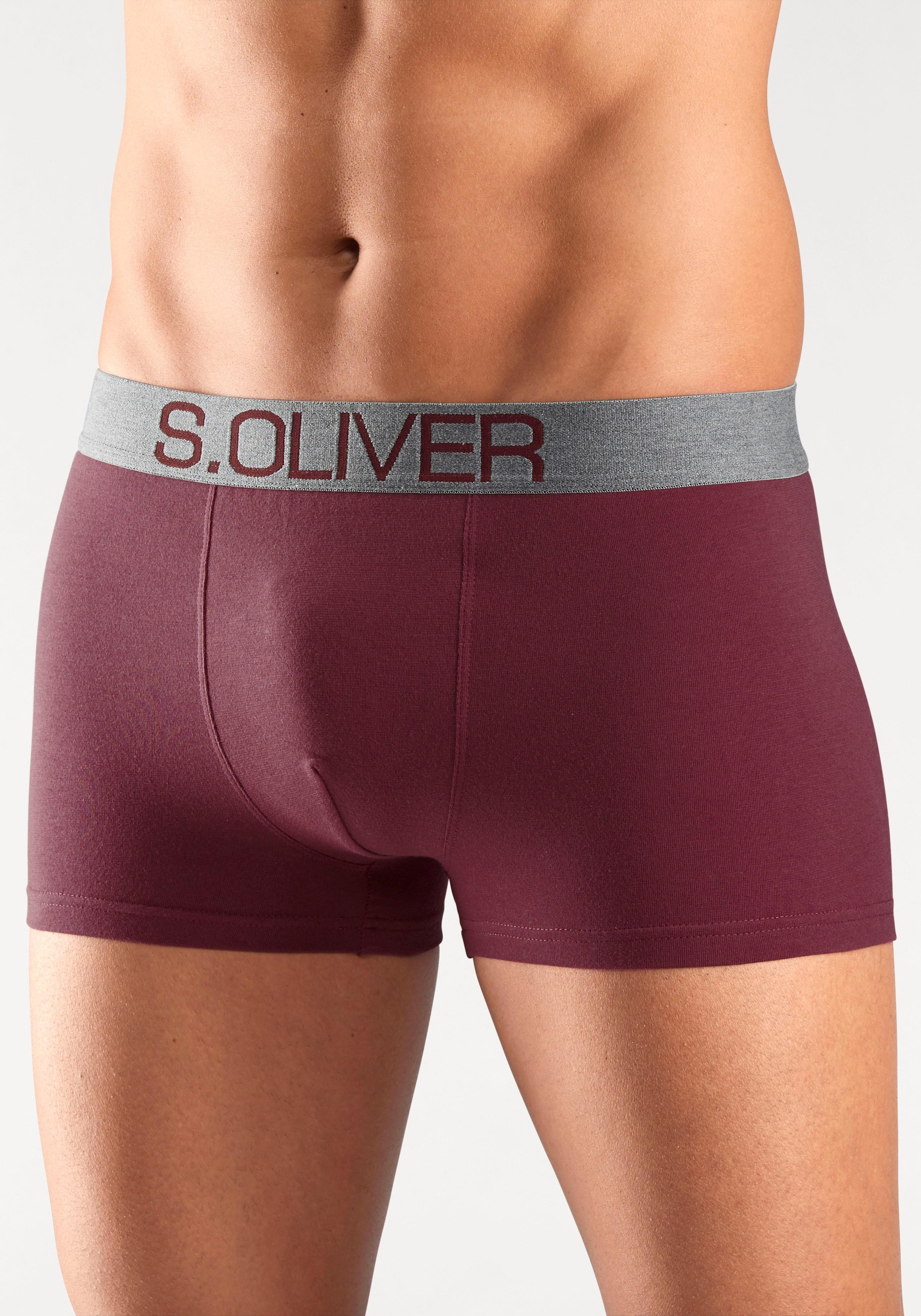 s.Oliver Boxer »Boxershorts für Herren«, (Packung, 4 St.), mit kontrastfarbenem Webbund