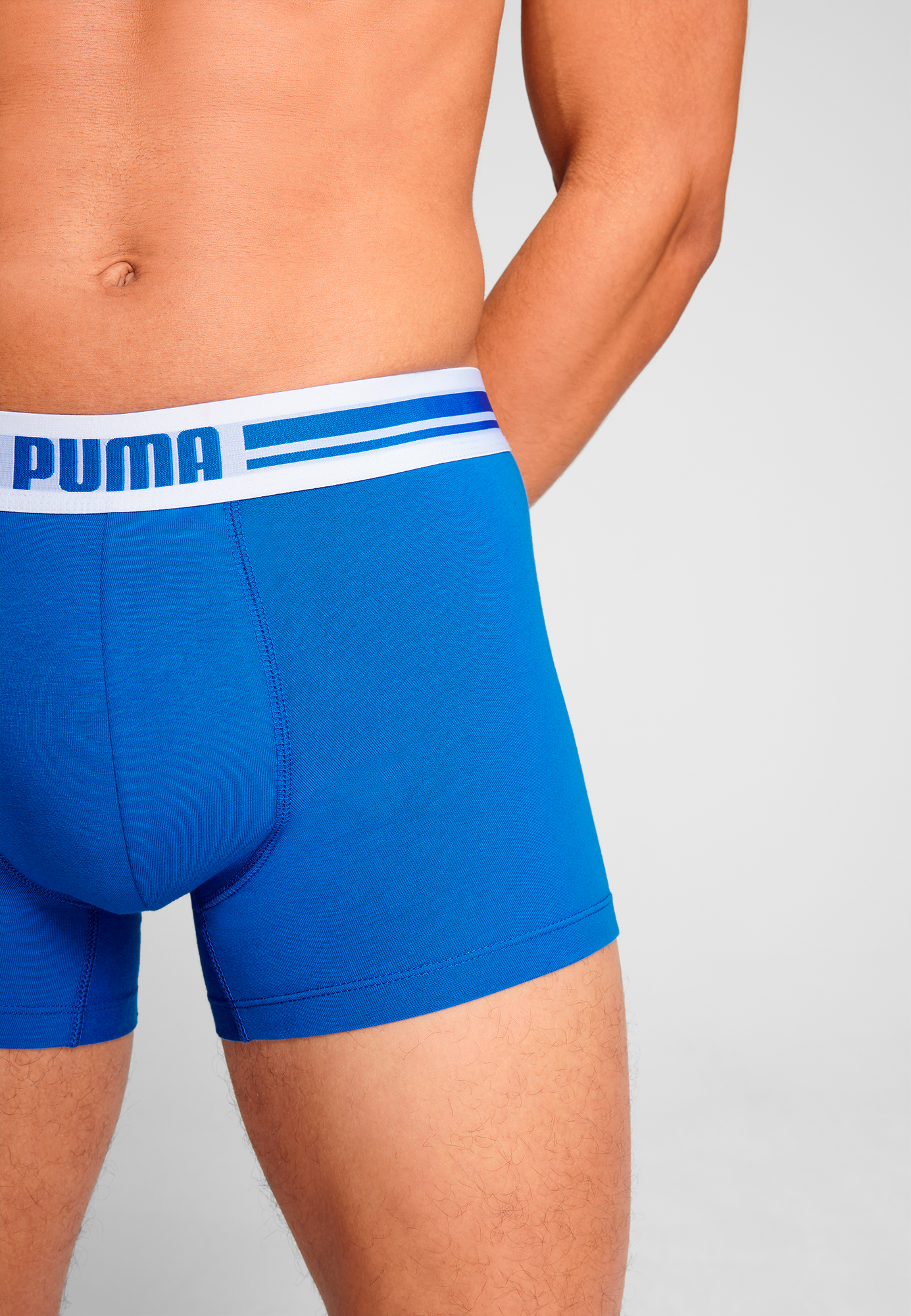 PUMA Boxershorts »PUMA MEN EVERYDAY PLACED LOGO BOXERS 2P« Packung, 2er Pack,  mit Logo Webbund