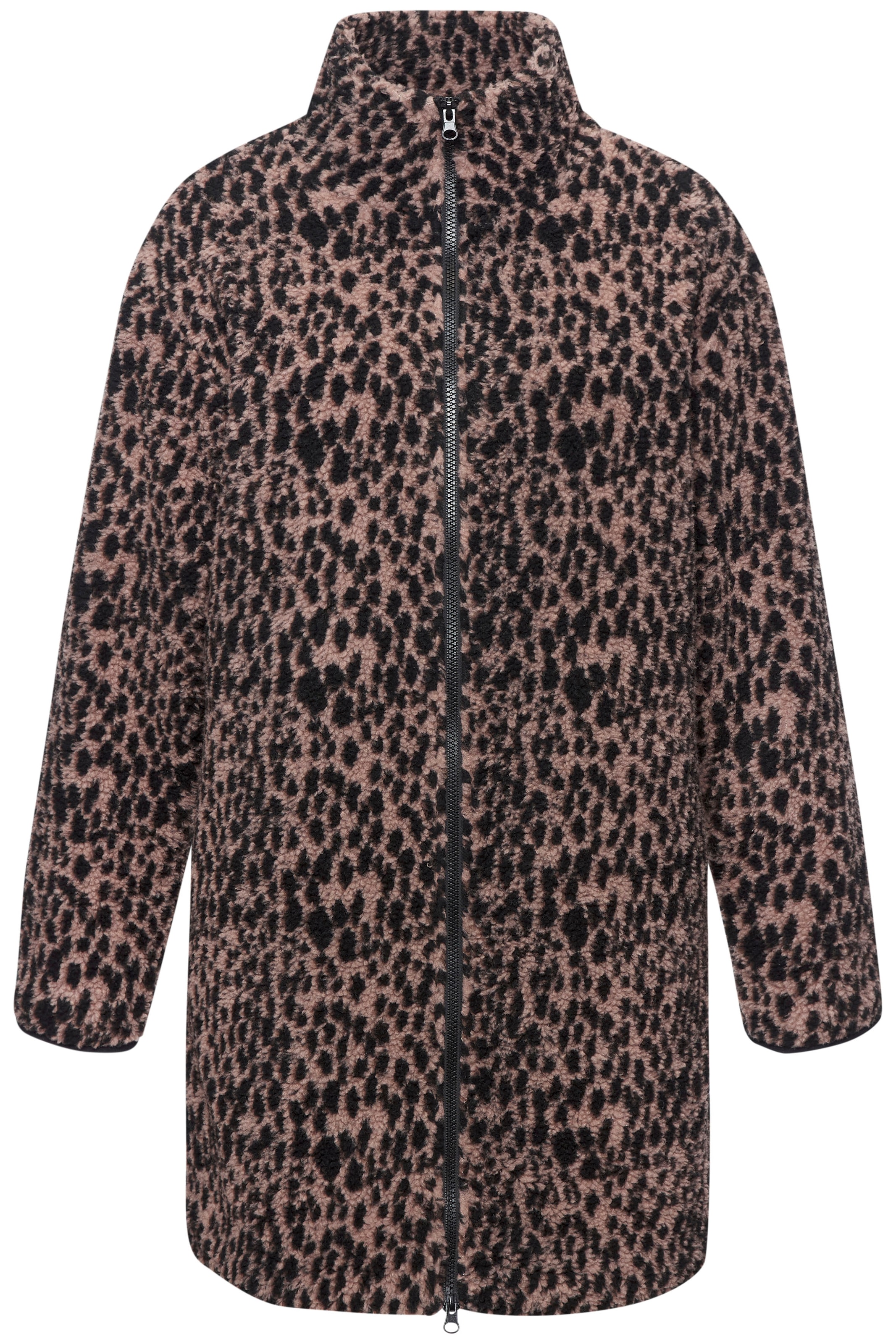 LASCANA Fleecejacke im Leomuster in weicher Fleece-Qualität