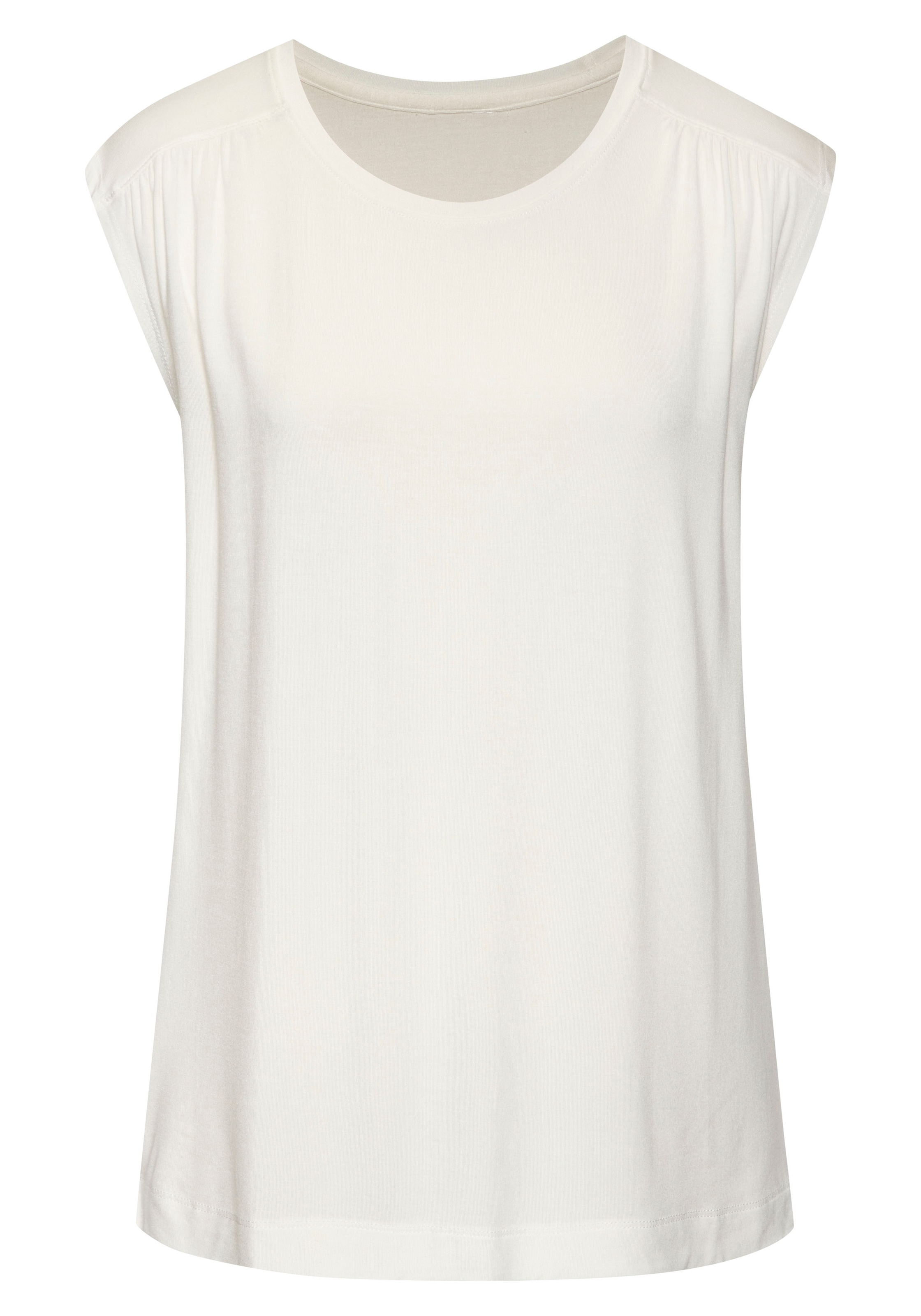 LASCANA Shirttop »mit dekorativer Schulterraffung«, aus weichem Viskose-Stretch