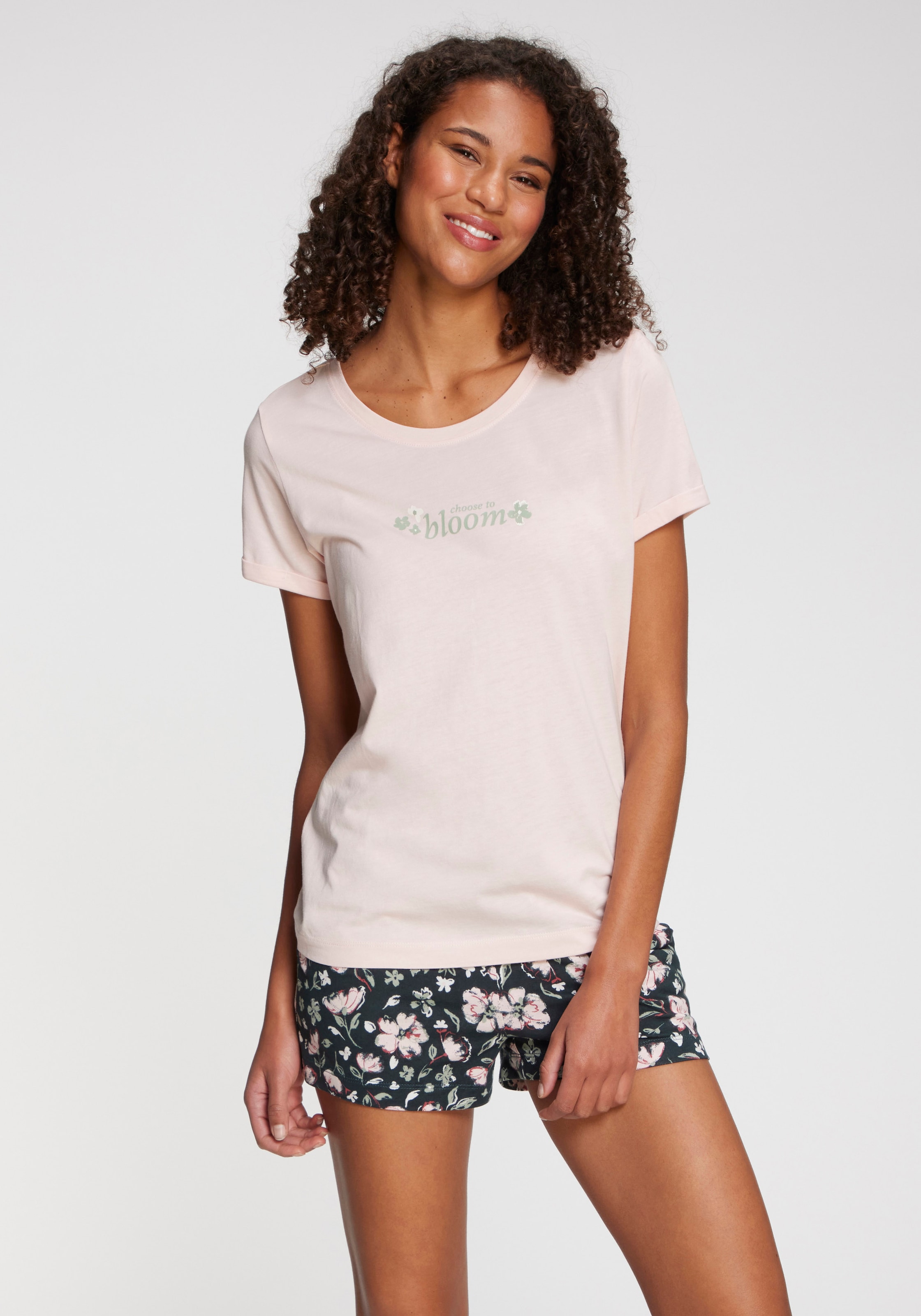s.Oliver Pyjamaoberteil, Mit kleinem Frontprint