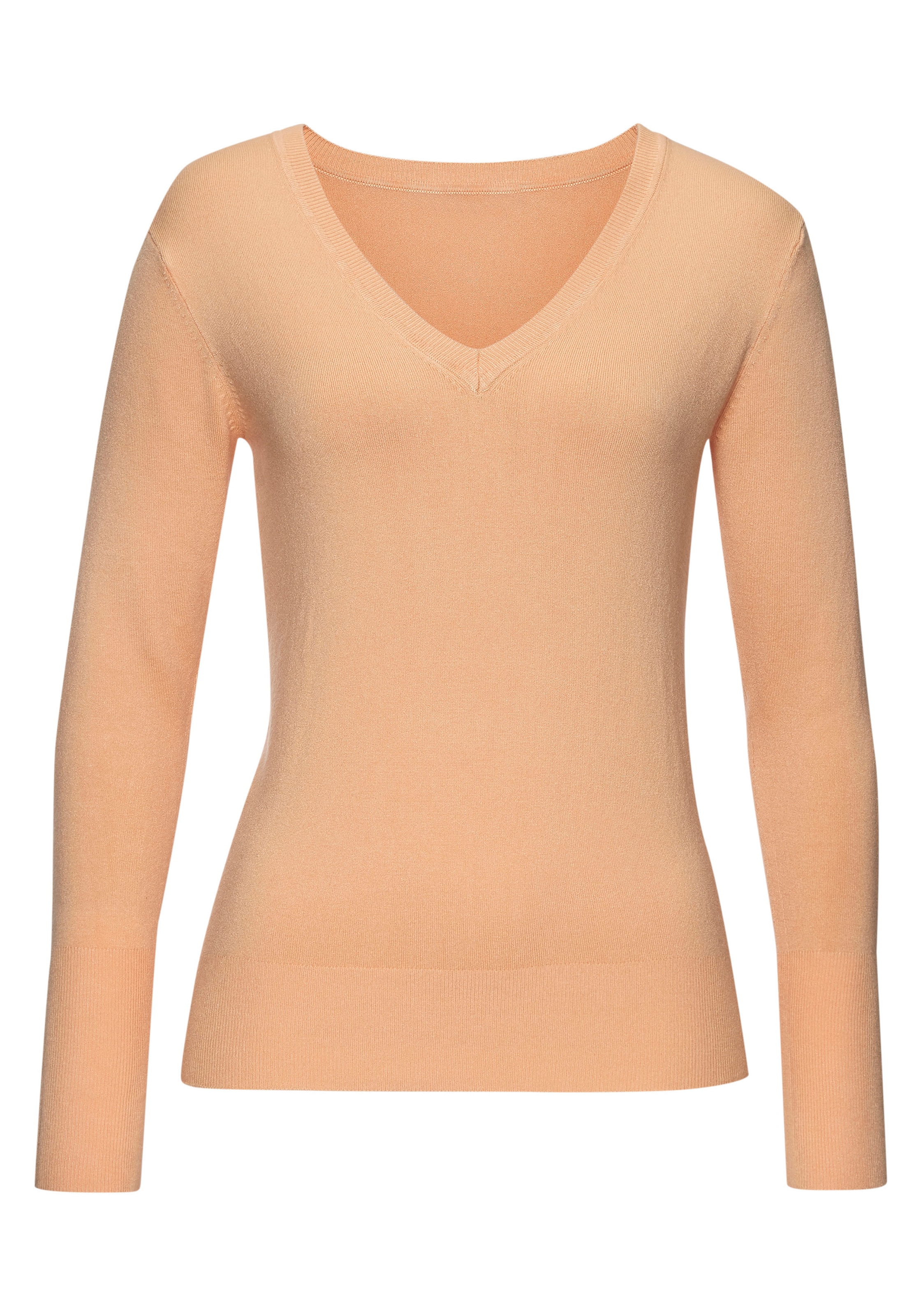 Vivance V-Ausschnitt-Pullover, in taillierter Form, weicher Strickpullover, Basic, klassisch