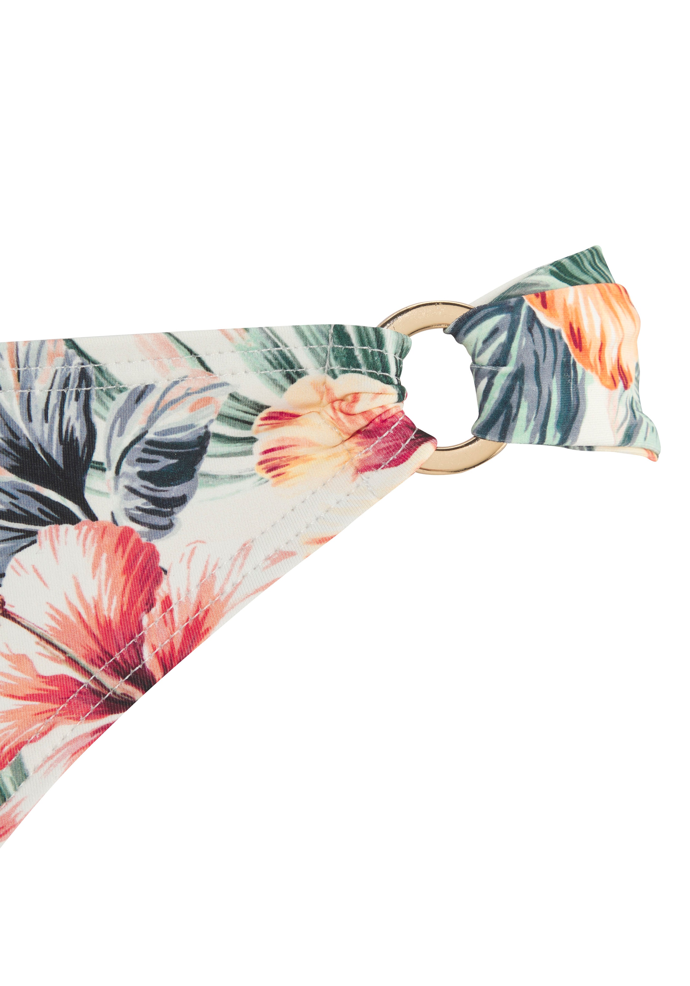 LASCANA Bikini-Hose »Salsa«, mit Zierringen und tollem Blumenprint