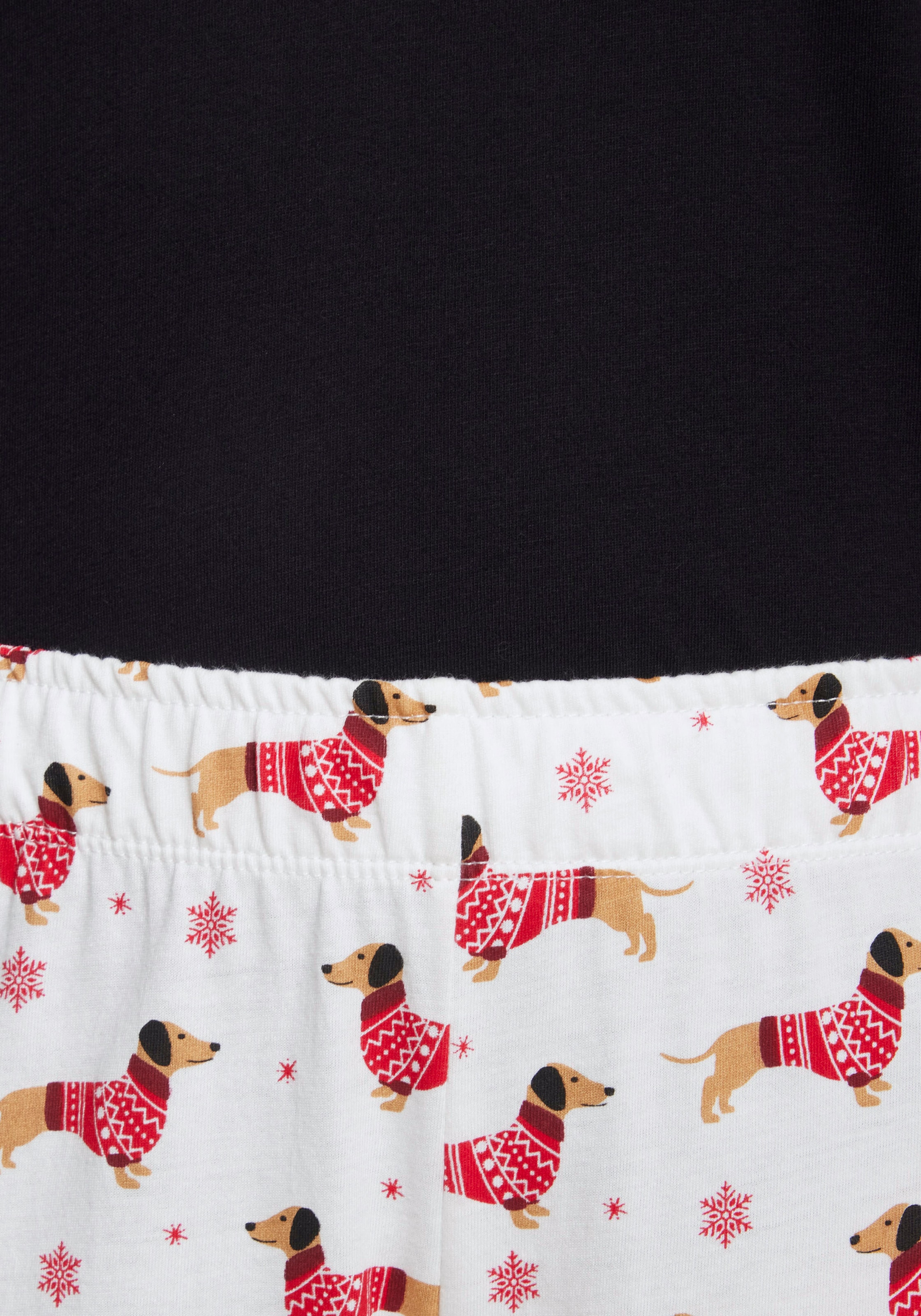 LASCANA Pyjama, (Set, 2 tlg.), mit süßem Dackel-Motiv
