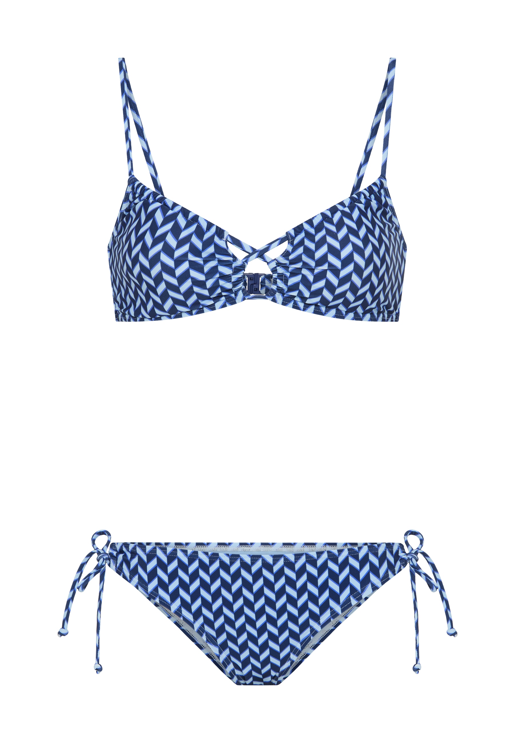 LSCN by LASCANA Bustier-Bikini mit grafischem Allover-Print