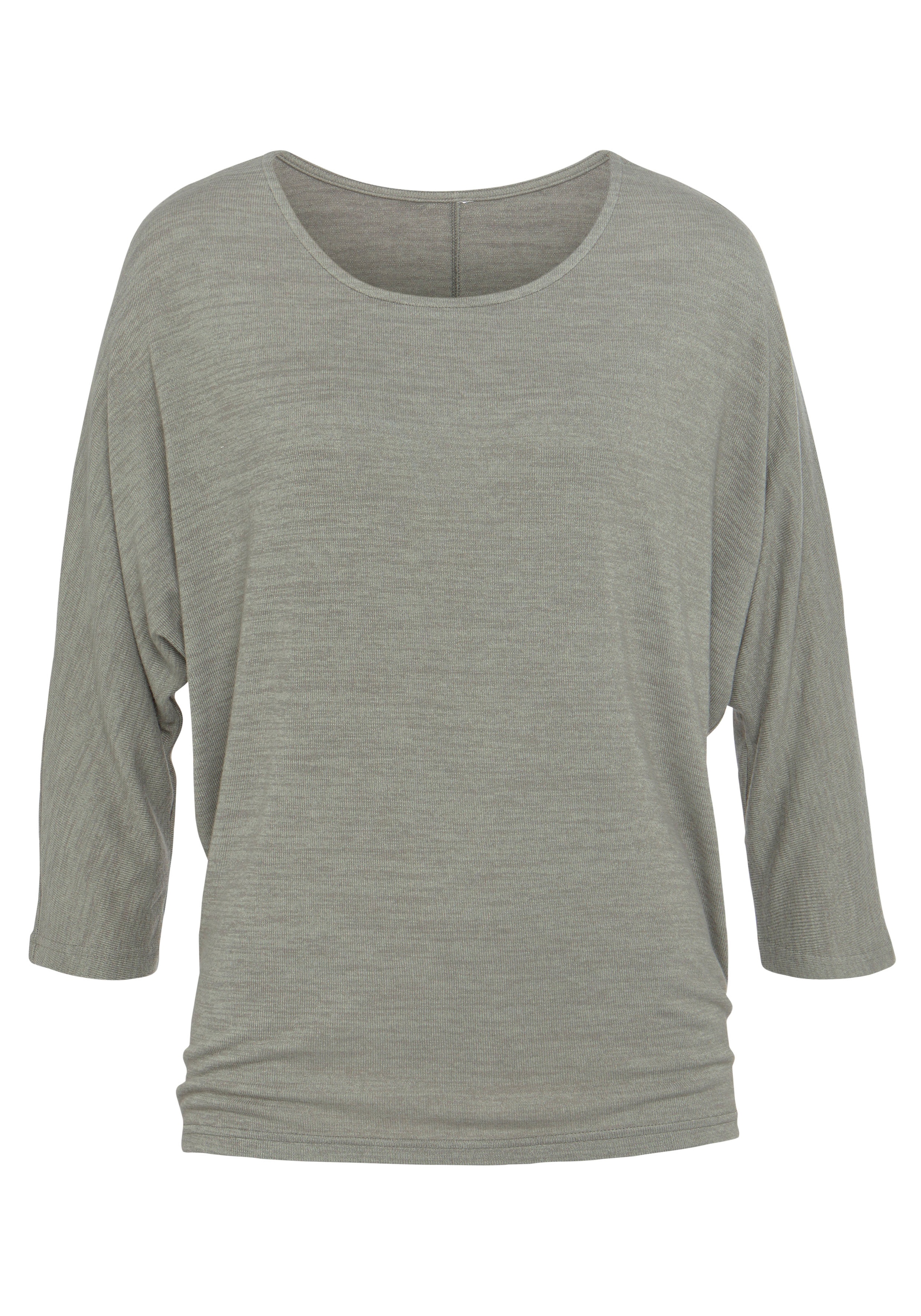 LASCANA 3/4-Arm-Shirt »mit Fledermausärmeln«, aus weicher Feinstrick- Qualität mit Viskose