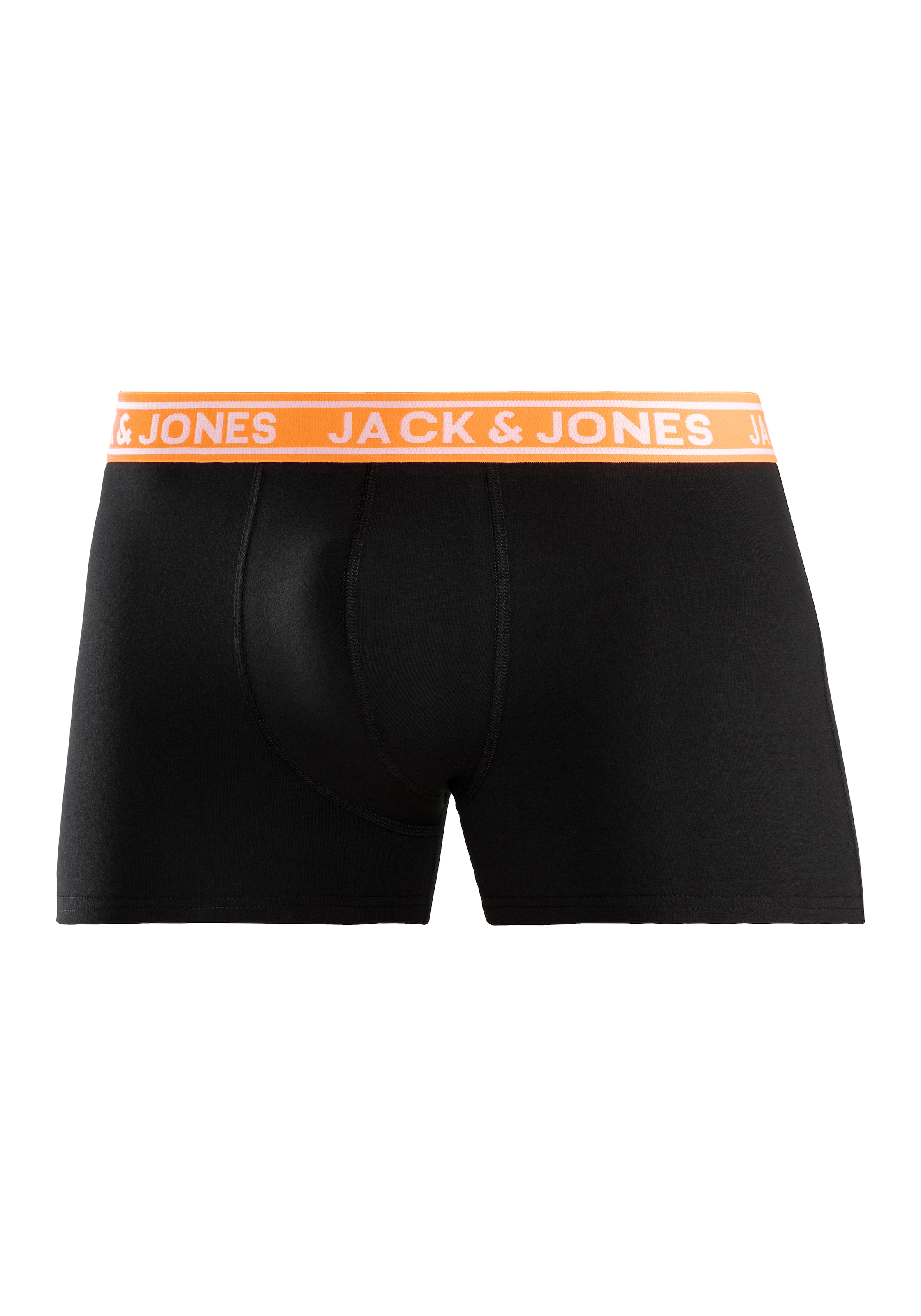 Jack & Jones Trunk »JACCRISP im 6er Pack mit Logobund und Stretchkomfort« Packung, 6 Stk. unifarben mit Farbeinsatz, modisch, eng anliegend, Baumwollmischung