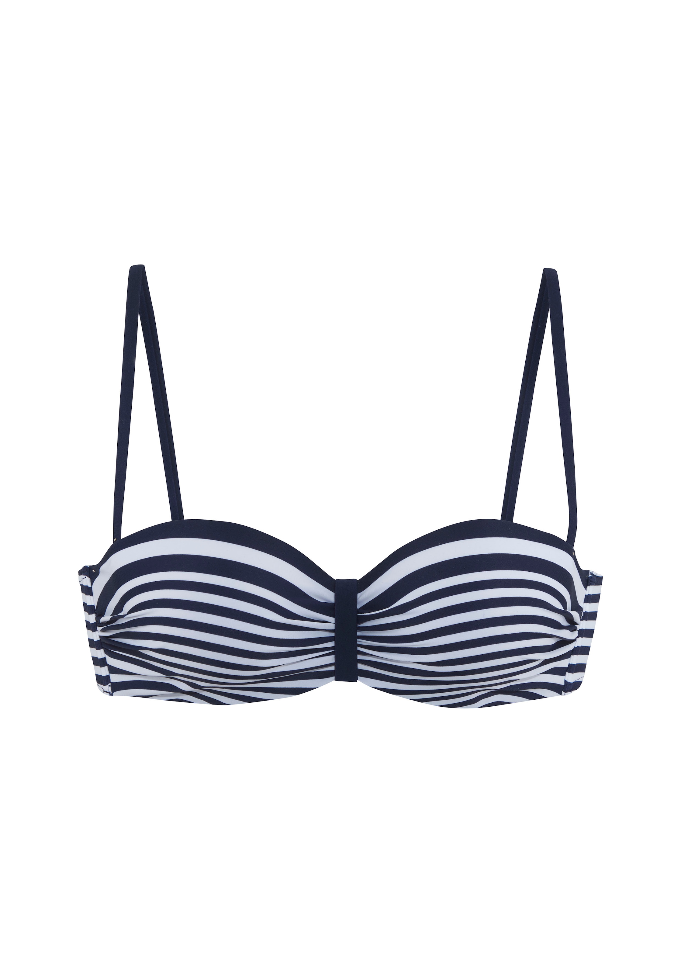 LASCANA Bügel-Bandeau-Bikini-Top »Myst«, mit platziertem Streifen-Design