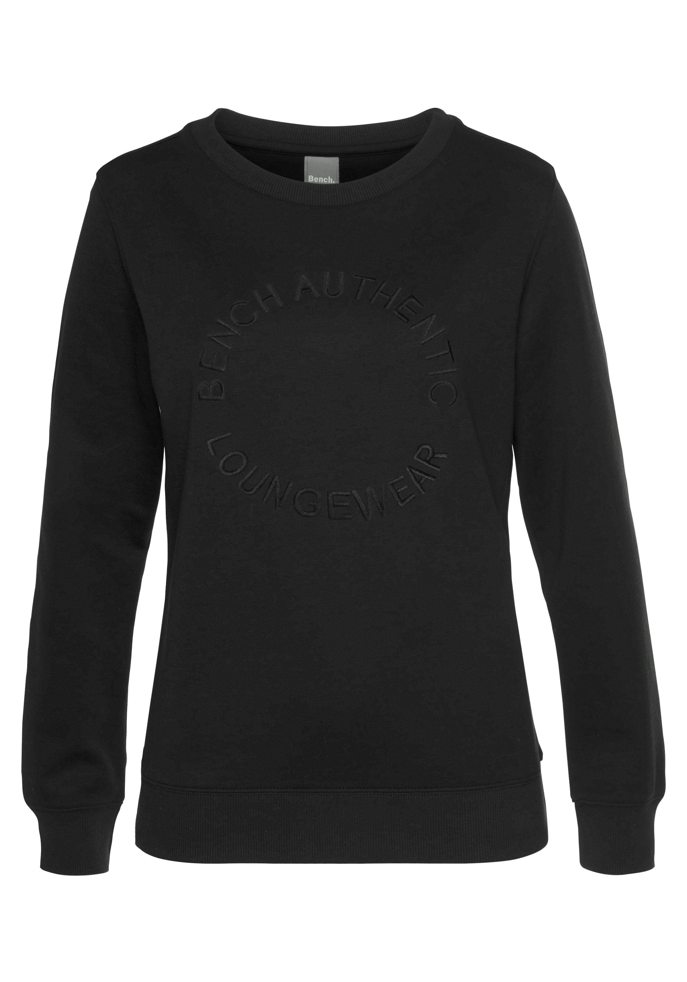 Bench. Loungewear Sweatshirt, mit runder Logostickerei, Loungwear