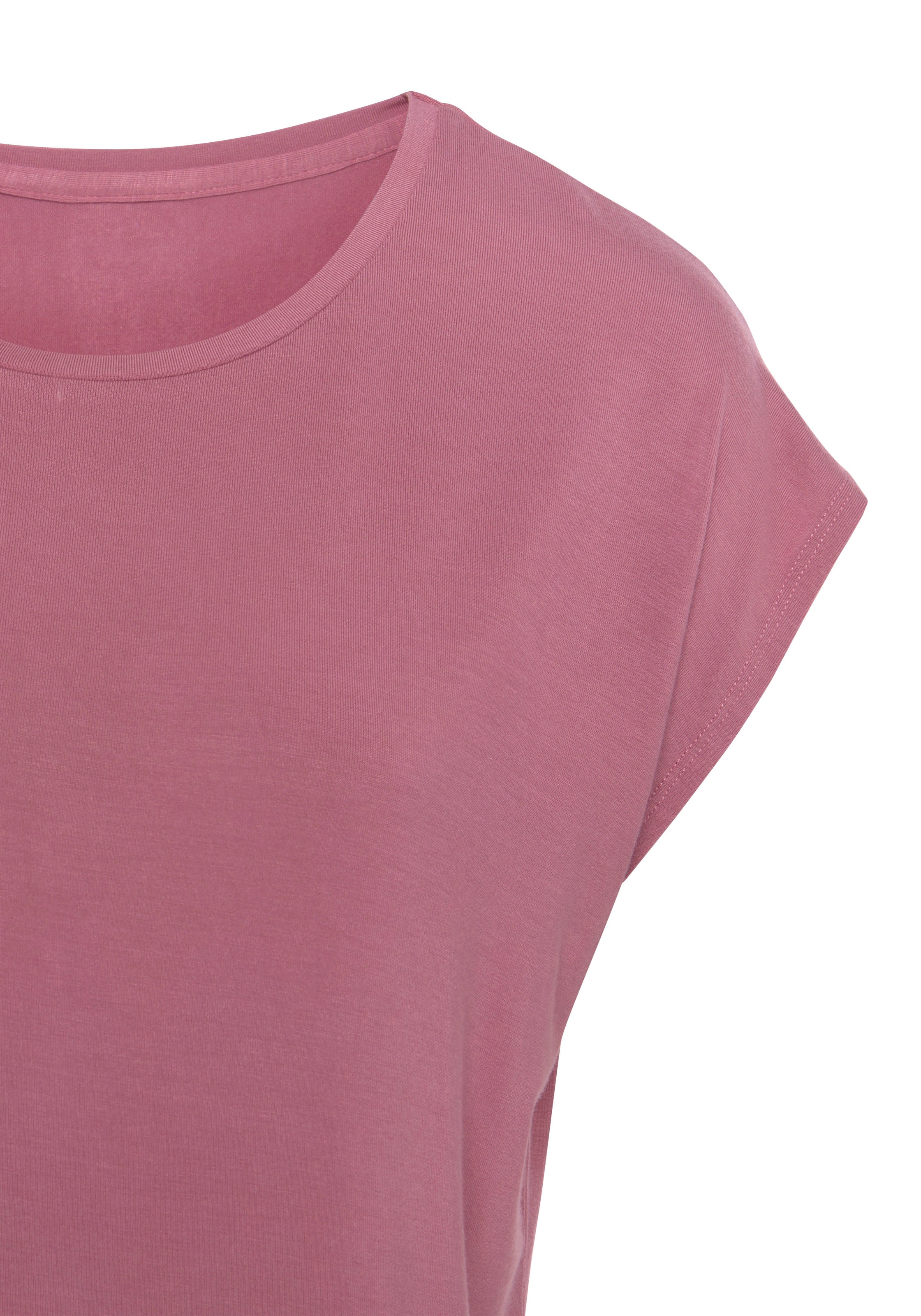 LASCANA Longshirt »mit stark gerundetem Saum«, (2er-Pack), aus weichem Viskose-Stretch