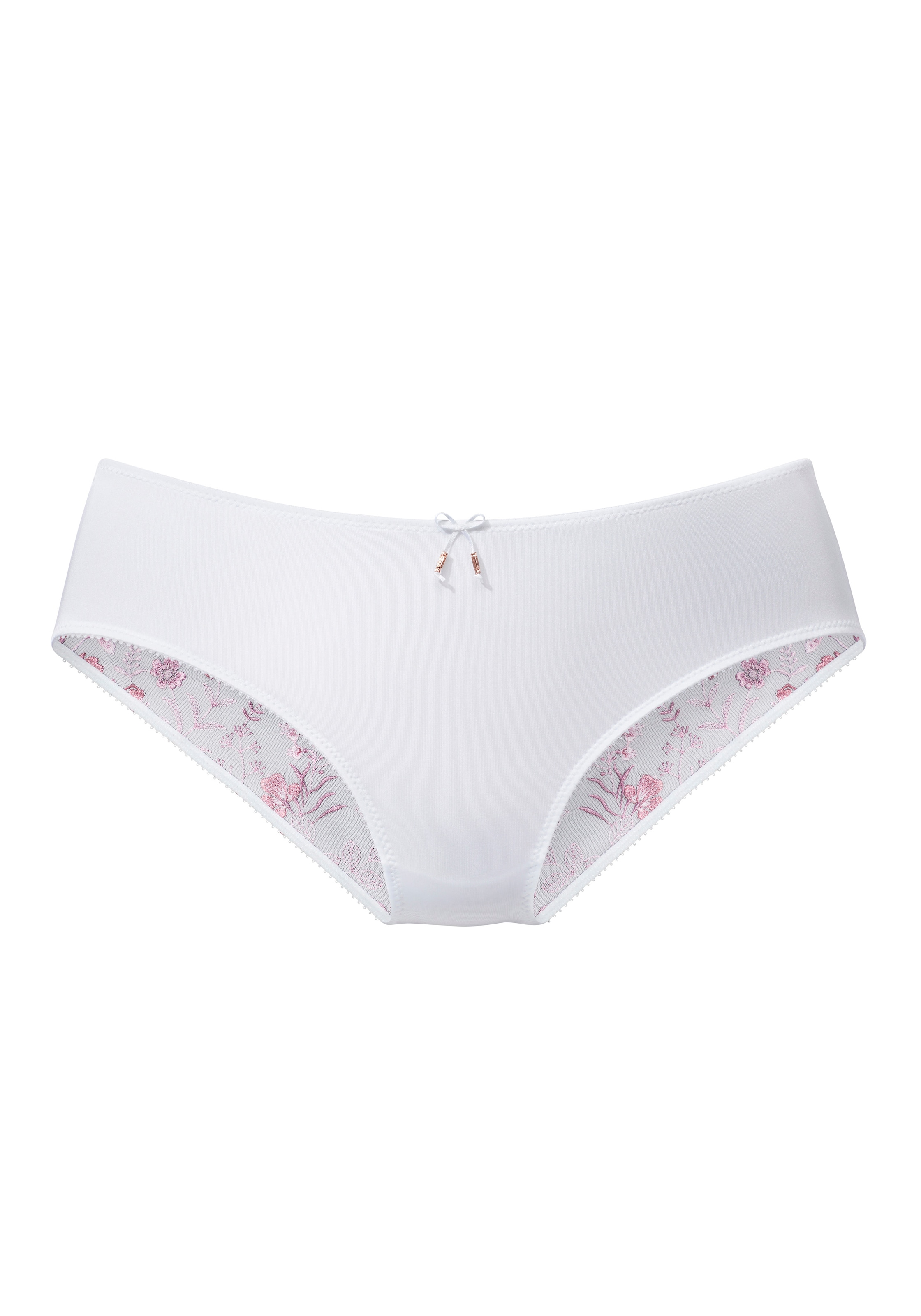 LASCANA Tanga »Maria« Edle Stickerei-Spitze hinten, vorne blickdichtes Microtouch, Dessous