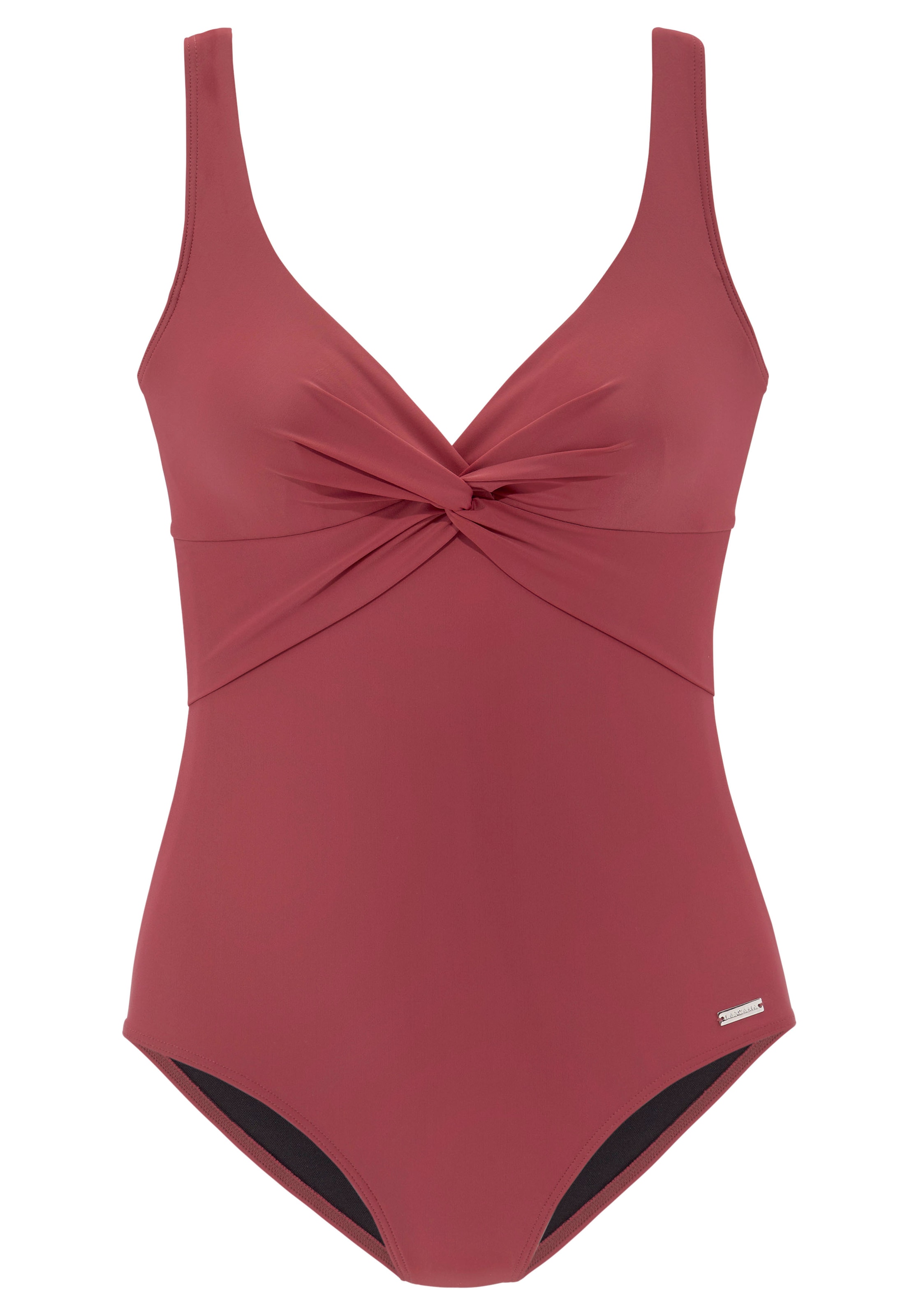 LASCANA Badeanzug, mit Shaping-Einsatz vorn, eingearbeitete Softcups, mit Raffungen