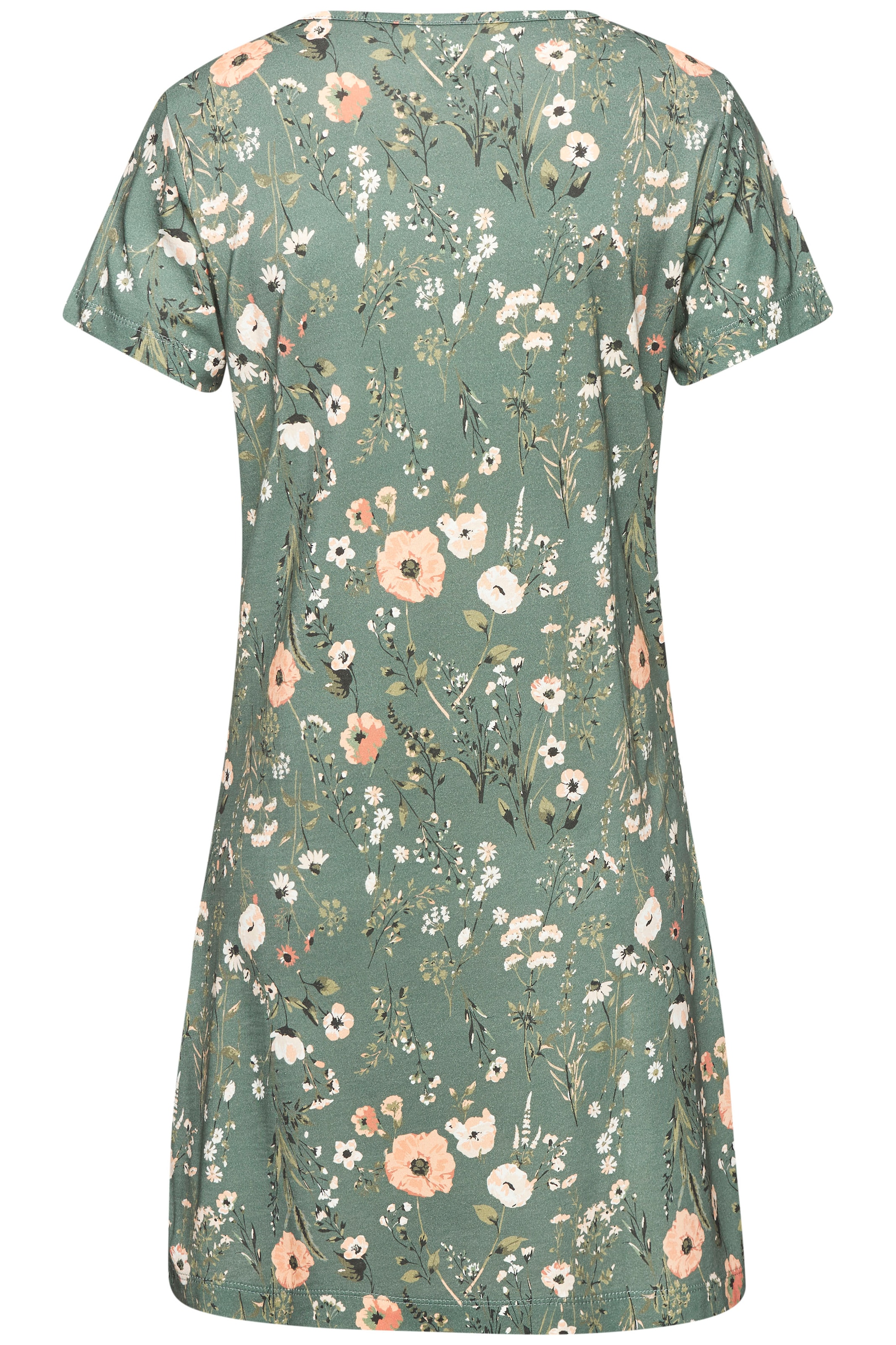 LASCANA Nachthemd mit schönem Blumenprint und Knopfleiste