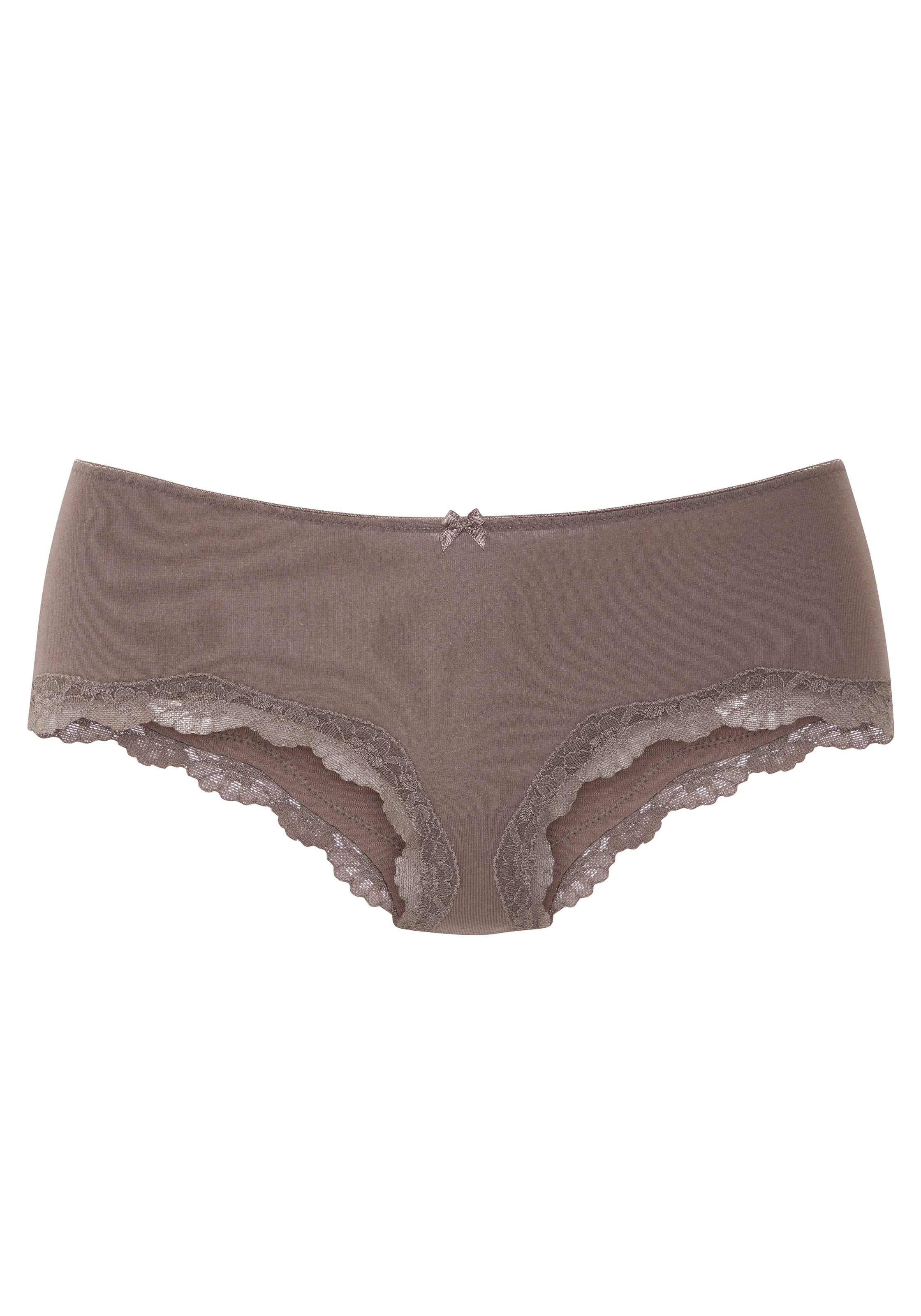 LASCANA Panty 3er-Pack,  aus elastischer Baumwolle mit zarter Spitze